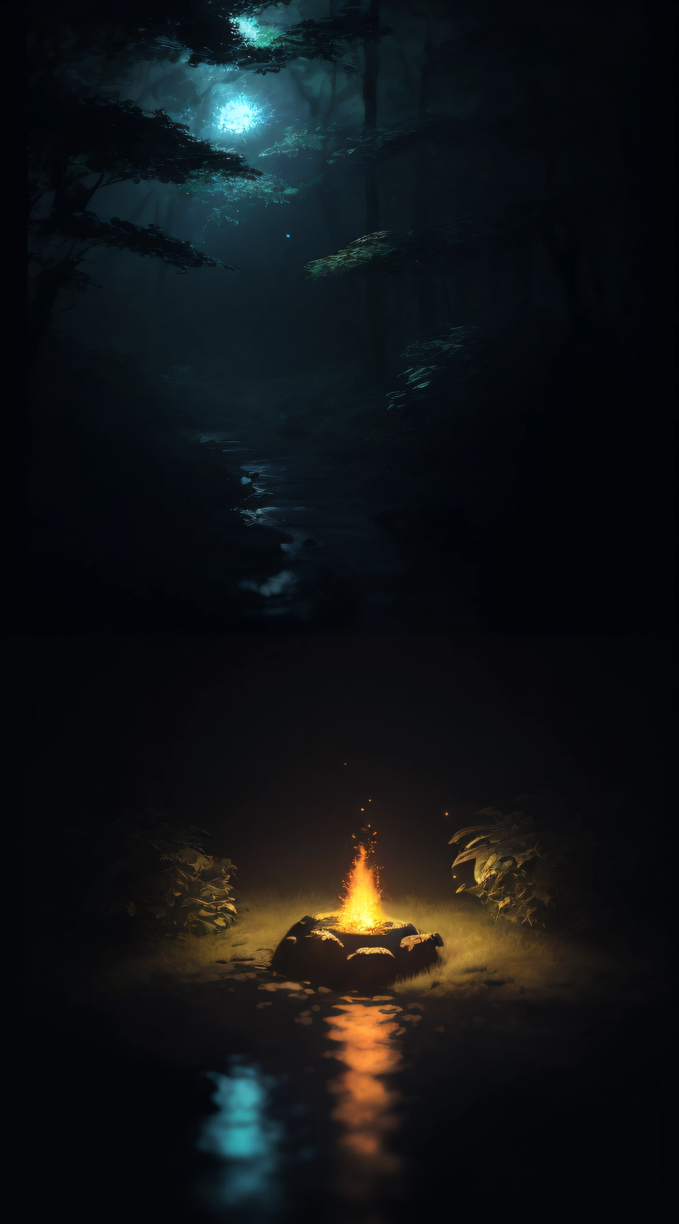 Masterpiece, best quality, (very detailed CG unified 8k wallpaper), (best quality), (best illustration), (best shadow), glowing elf with a glowing deer, drinking water in the pool, natural elements in forest theme. Mysterious forest, beautiful forest, nature, surrounded by flowers, delicate leaves and branches surrounded by fireflies (natural elements), (jungle theme), (leaves), (branches), (fireflies), (particle effects) and other 3D, Octane rendering, ray tracing, super detailed , lion --v6