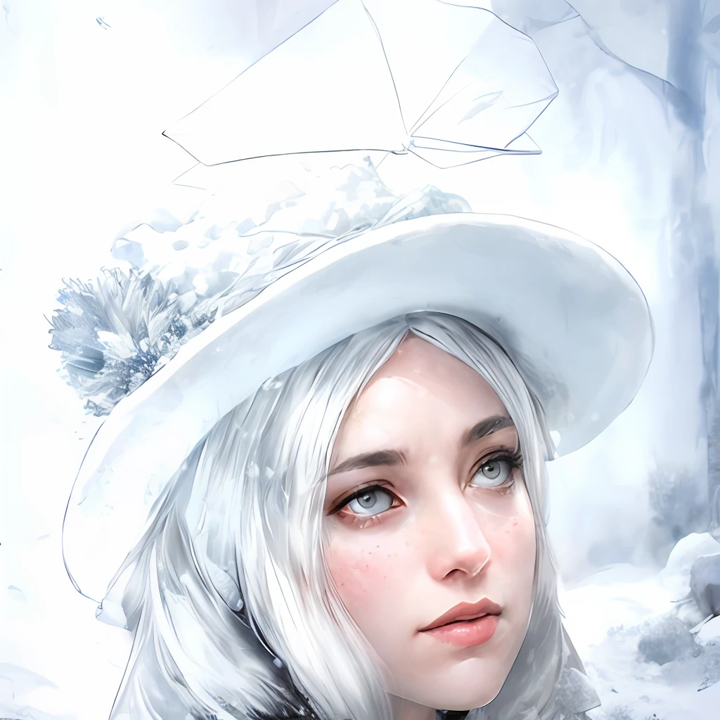best quality, masterpiece, intricate details, everything made of silver dirt, ink wash, ice, crystal, snow, speed, brush stroke, in style of kim keever, lom photographic effects, realistic art style, calm expression