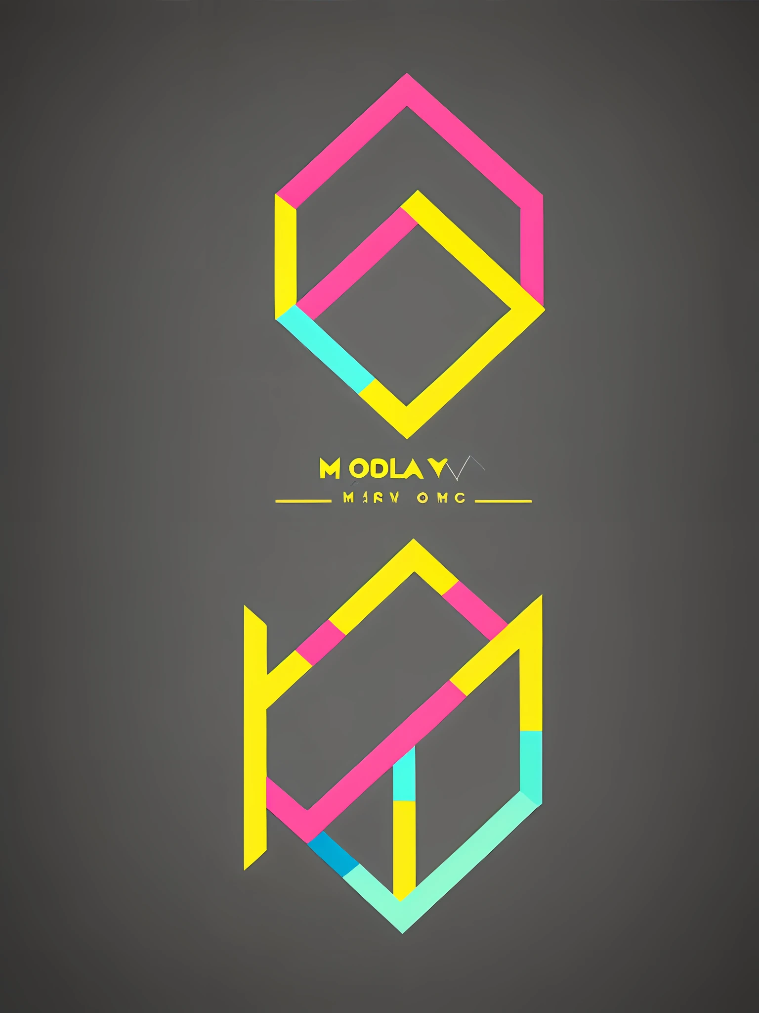 Simple colorful logo modern geometry