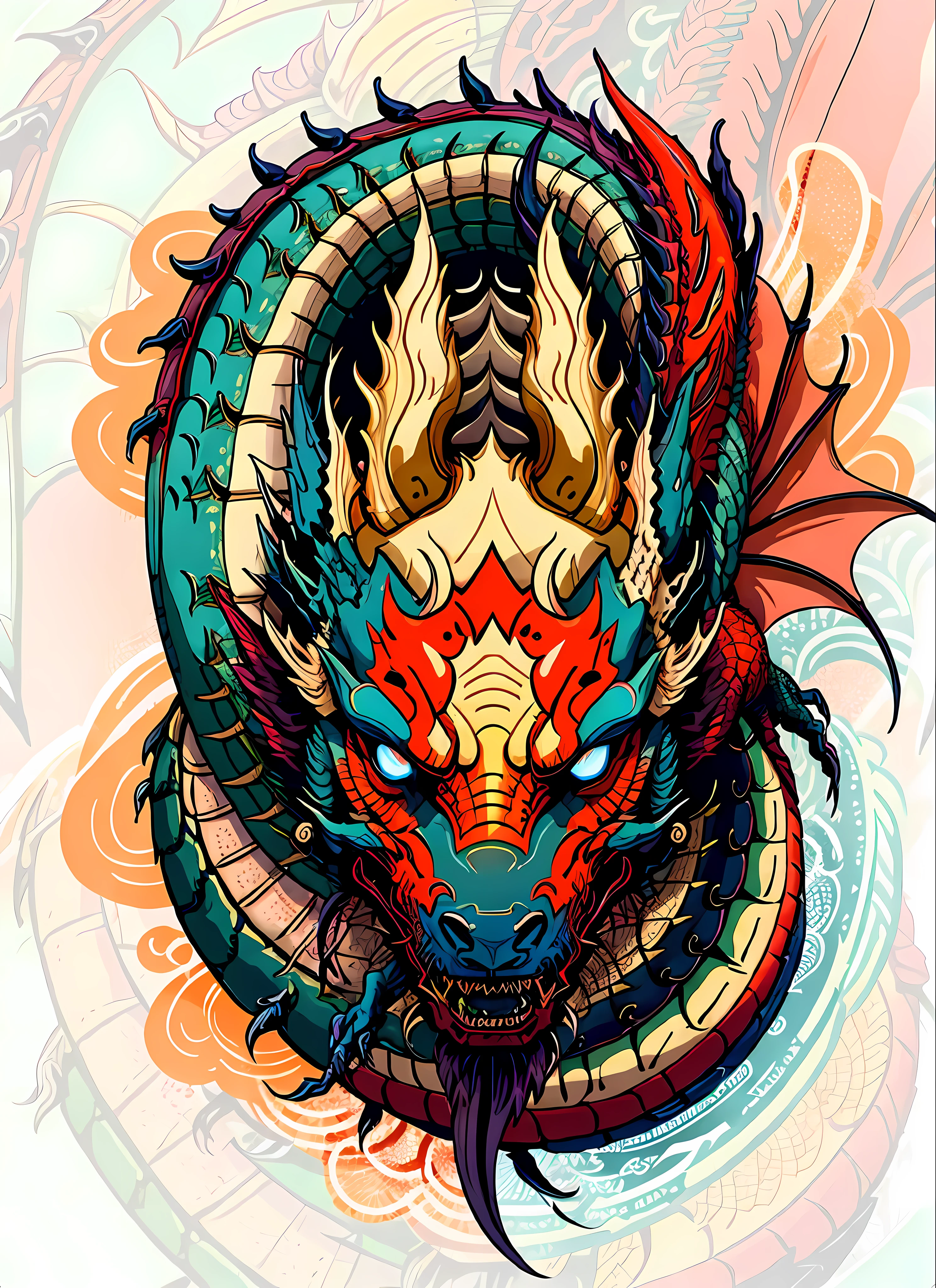 Dragon in the style of 0mib