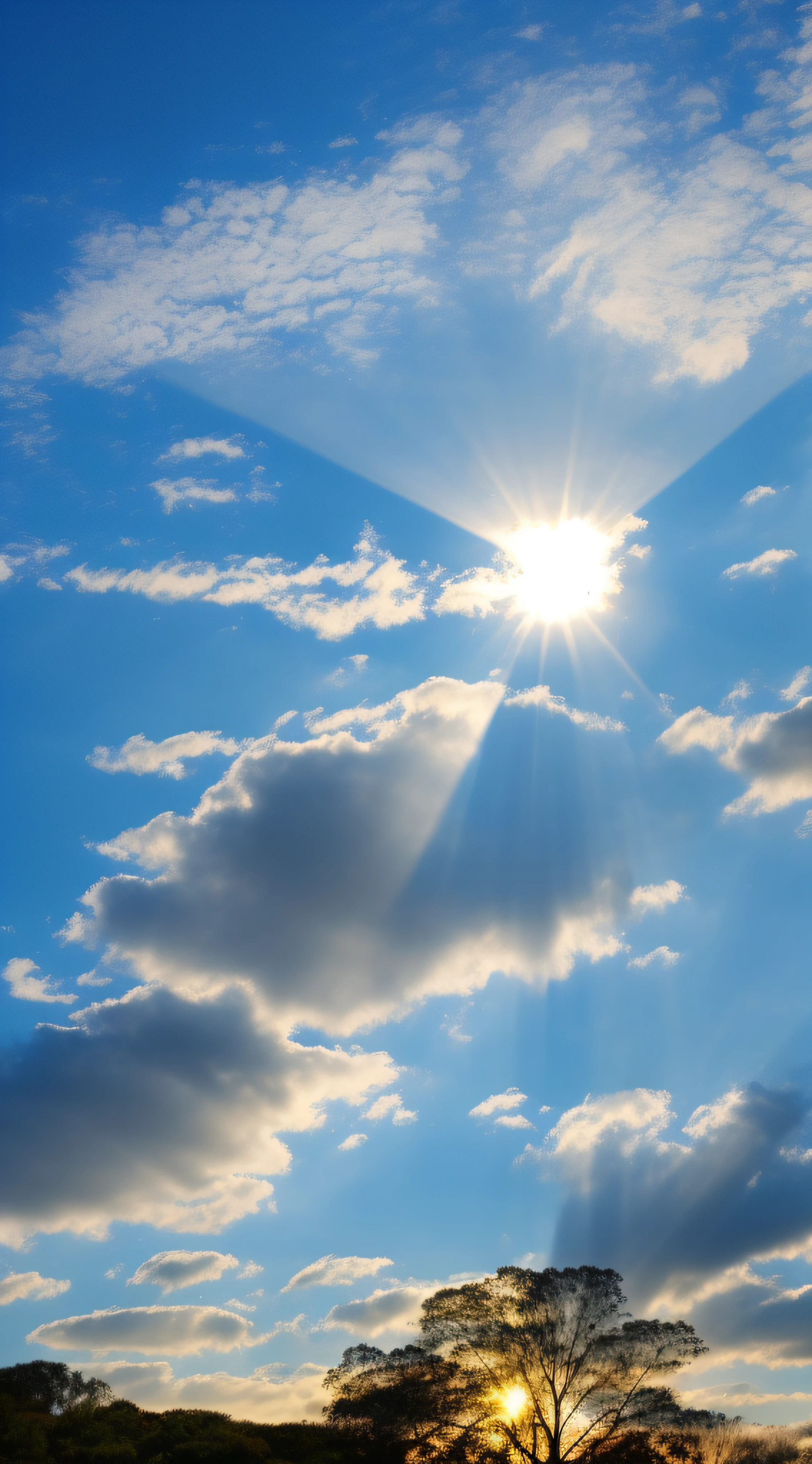 I very beautiful sky with a huge ray of light