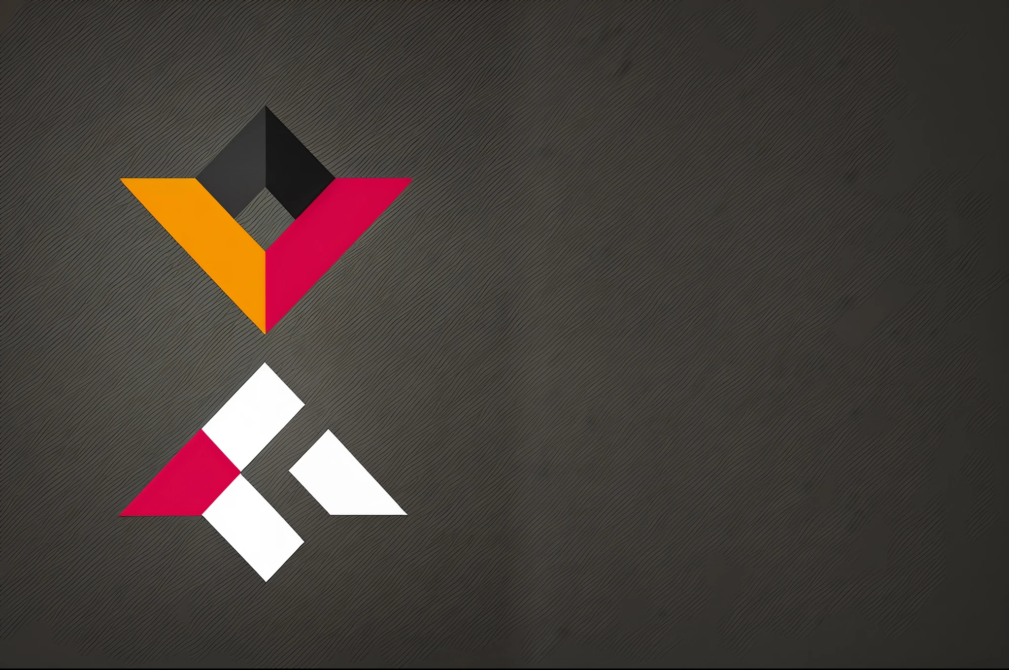 Colorful minimalist logo, linear lines and geometrically equal sides