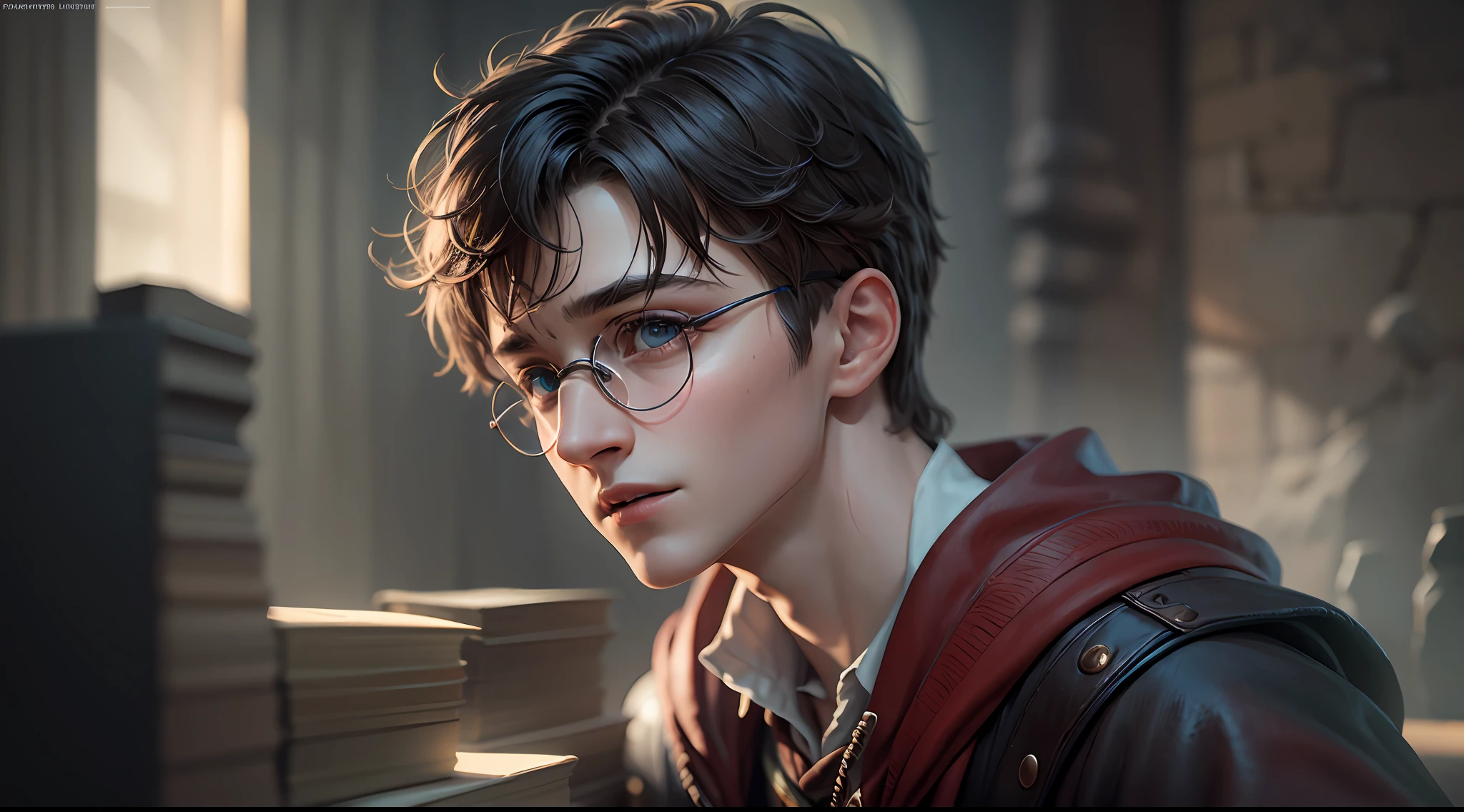 1boy, harry potter,charachter, beautiful, devian art, trending artstation, digital art, detailed, realistic, humanoide, character,cinematic sho ,cinematic lights, harry potter, high textures, high resolution, dreamlikeart, 8k, highly detailed --auto --s2