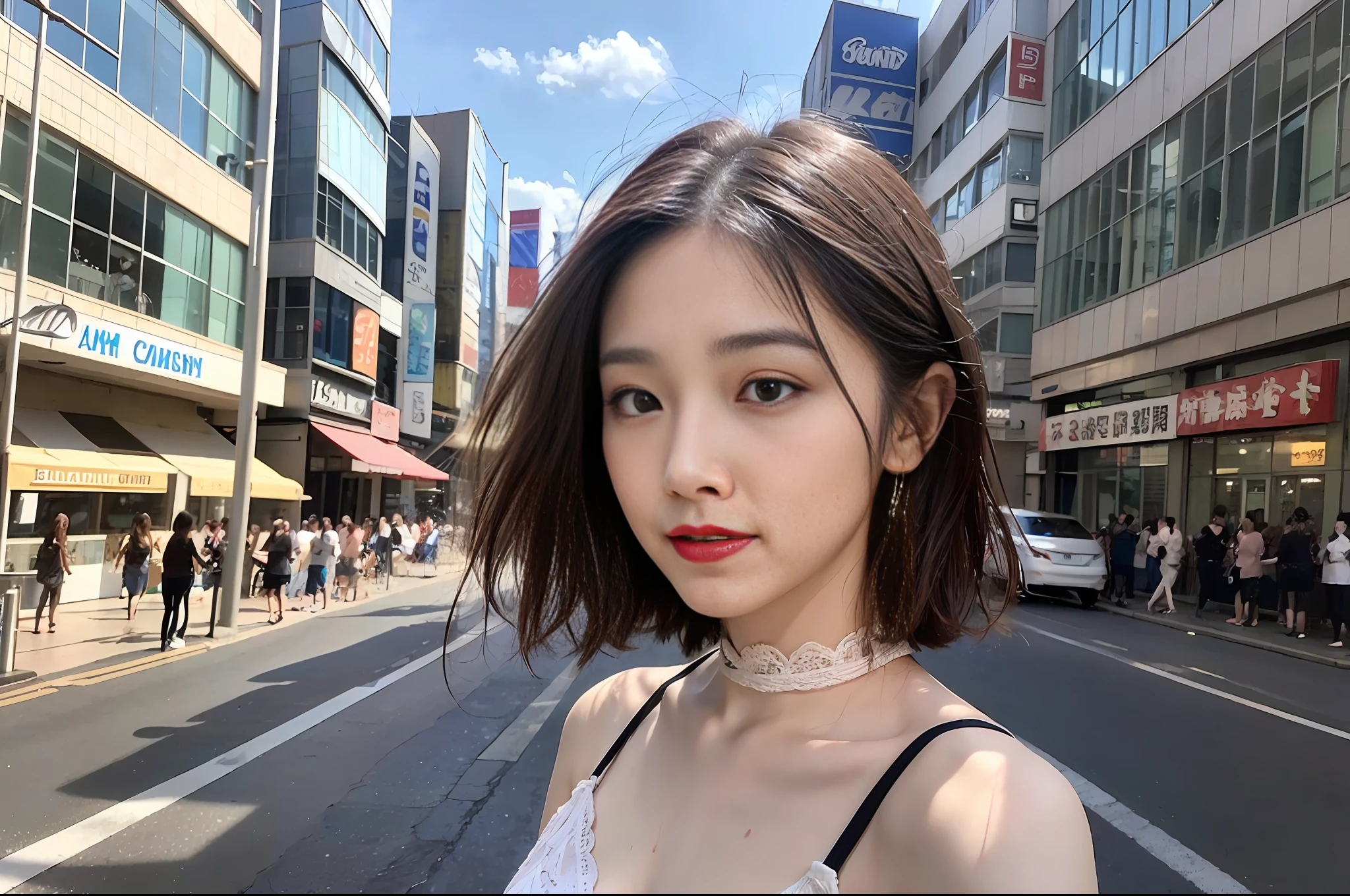 (Airport:1), PM, (Doctor Gown:1), Light brown fringe shorthair, Light brown eyes, 1 girl, 20 years old, Innocent, (Photorealistic), (Complex Details:1.2),(Masterpiece, :1.3),(Best Quality:1.4), (Ultra High Definition:1.2), Ultra High Definition, (Detailed Eyes), (Detailed Facial Features), HDR, 8k Resolution, (Lens Flare:0.7), Retrospective, Busy with Inspection Report, Face Viewer,(Supermarket:1), PM, Doctor Gown, Light Brown Fringe Short Hair, Light Brown Eyes, One Girl, Innocent, (Photoreal), (Complex Details: 1.2), (Masterpiece,:1.3), (Best Quality: 1.4), (Ultra High Definition: 1.2), Ultra High Resolution, (Detailed Eyes), (Detailed Facial Features), HDR, 8k Resolution, ( Lens flare: 0.7), turn around, busy with inspection report, face viewer, drshe, woman posing on street corner in blazer uniform, top quality, girl 1 person, big breasts, sun, bright, blurred background, bokeh, outdoor, (street: 0.8), (people, crowd: 1), dress (cropped with lace): 1.5, sleeveless dress, light blue clothes, light blue high neck dressA: 1.2, Blue Dress: 1.5), Gorgeous (Layered Hair, Forehead: 1.2), Sky with Beautiful Details, Earrings, (Dynamic Pose: 1.2), (Upper Body: 0.8), Soft Lighting, Wind, Glossy Skin, Smile, Top Quality, Masterpiece, 1 Girl, Beautiful Face, (Photographic Photos: 1.3), Rim Lighting, (High Detail Skin: 1.2), 8K UHD, DSLR, High Quality, High Resolution, 4K, 8K, Bokeh, Absurdity, Best Ratio Four Fingers and One Thumb, (Real:1.3), Cute One Girl, Wearing Black Formal Blazer, Middle Breast, Short Skirt,8k, RAW Photo, (Best Quality, Masterpiece, Intricate Details: 1.4), (Realistic, Photorealistic: 1.3), Pretty Woman Alone in the Bathroom. ((Pretty woman like Japan's idol)). . (Shower water all over the body). ((The whole body is wet and dripping droplets: 1.5)). Hands folded behind the back. (BDSM, slave), (from the top of the camisole to the top and bottom of the chest are tied with ropes:1.5). (rope presses on chest: 1.8). (sheer camisole with thin f