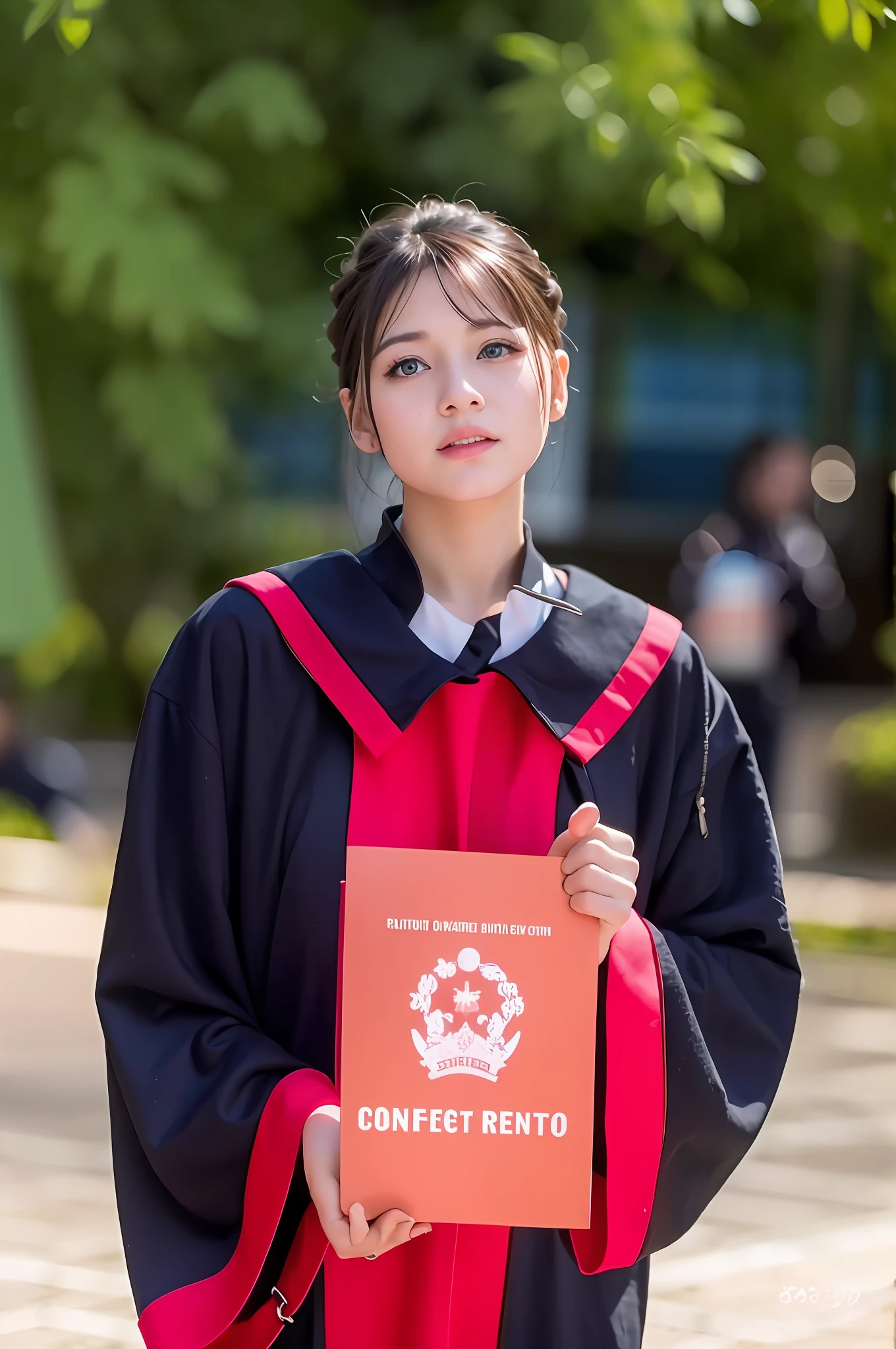 (photo realistic:1.55), masterpiece, best quality, detailed, blurry, depth_of_field, blurry_background, blurry_foreground, 1girl, gloves, white_gloves, dress, motion_blur, photo_\(medium\), solo, white_dress