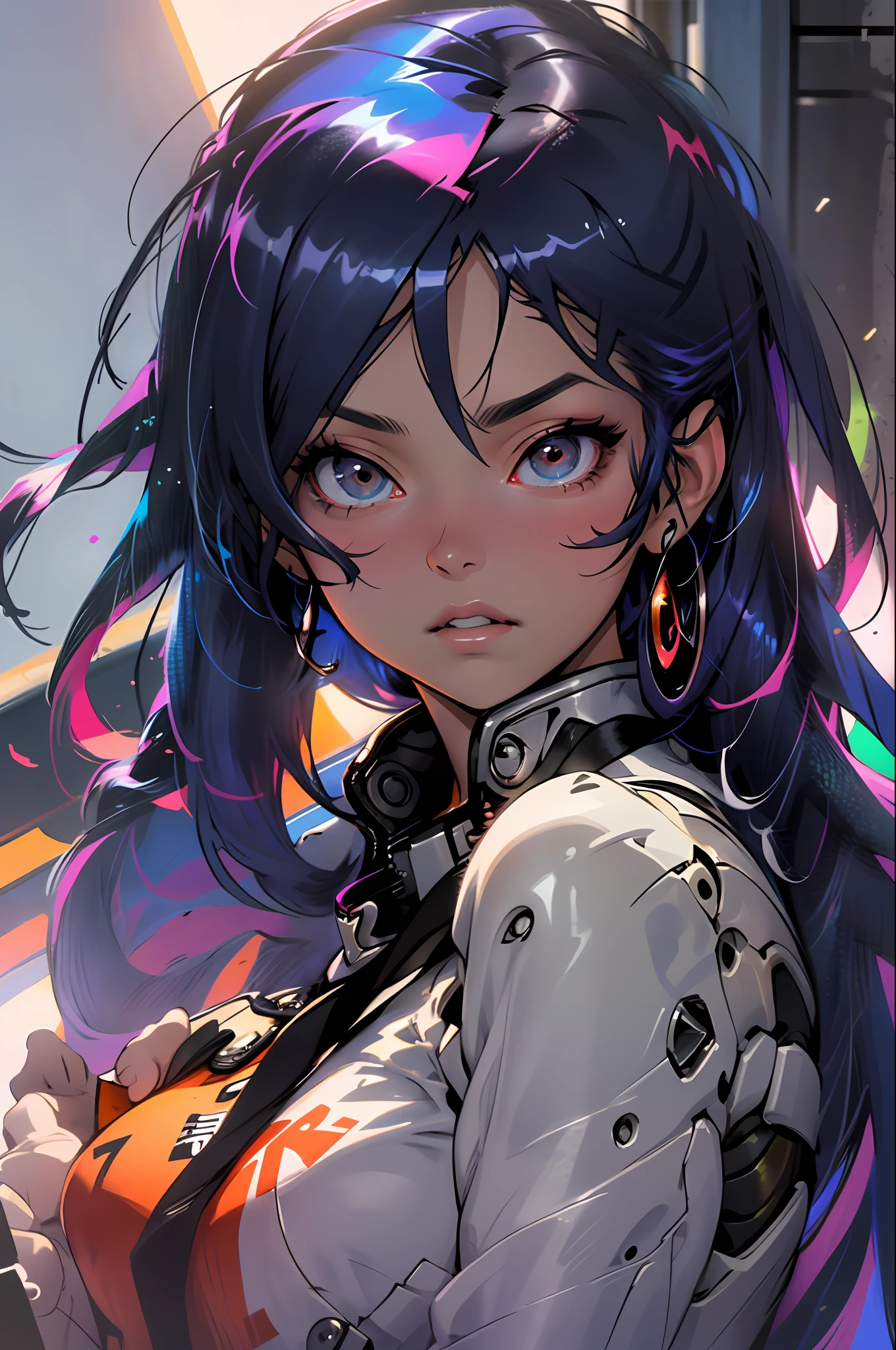 Original character, Volumetric lighting, Best shadows, Shallow depth of field, Portrait of a stunningly beautiful girl, Small, Delicate beautiful attractive face. (Top Quality, Amazing Details: 1.25), (Solo: 1.3), Bright Colorful Paintings Create an incredibly detailed drawing of the character Yoko from the anime Gurren Lagann in a space environment. Let Yoko be photographed up close to show all the details of her gorgeous appearance. Please provide the highest quality and maximum detail to ensure that every line, shadow and texture is clear and realistic. Use clear focus to especially reflect her vivid facial expressions and her characteristic features, such as hair, eyes, and clothing.
Add a space environment with neon lights and a colorful spectrum to create a futuristic, exotic atmosphere. Let these lights illuminate and enhance the beauty and elegance of Yoko. Short, narrow
Top, in love. Watermelon
Please make the drawing accurate and consistent with Yoko's appearance from the anime Gurren Lagann. Waterfall, oasis, furs, transformers