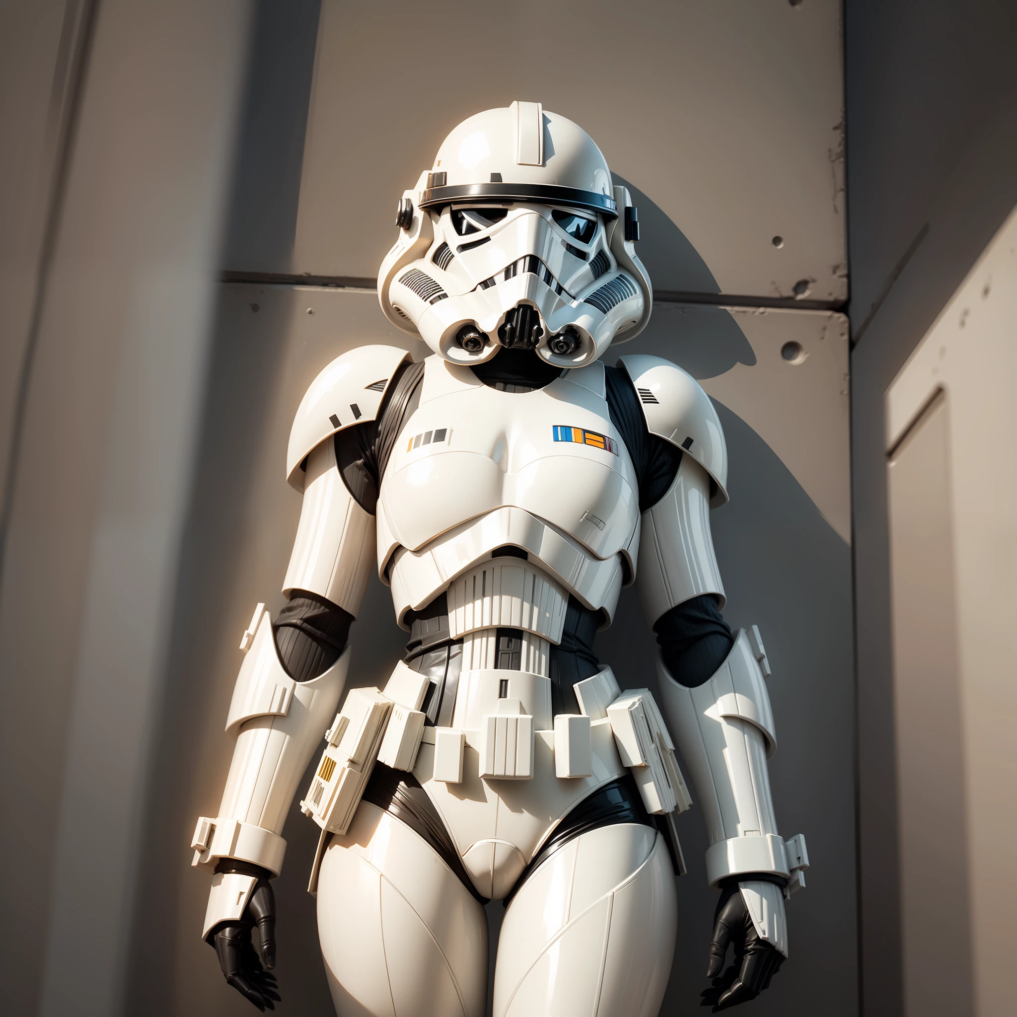 wearing shiny stormtrooper armor, a Star Wars imperial agent, wearing stormtrooper armor!, imperial Star Wars style, storm trooper, stormtrooper, trooper, female stormtrooper, stormtroopers, Star Wars character