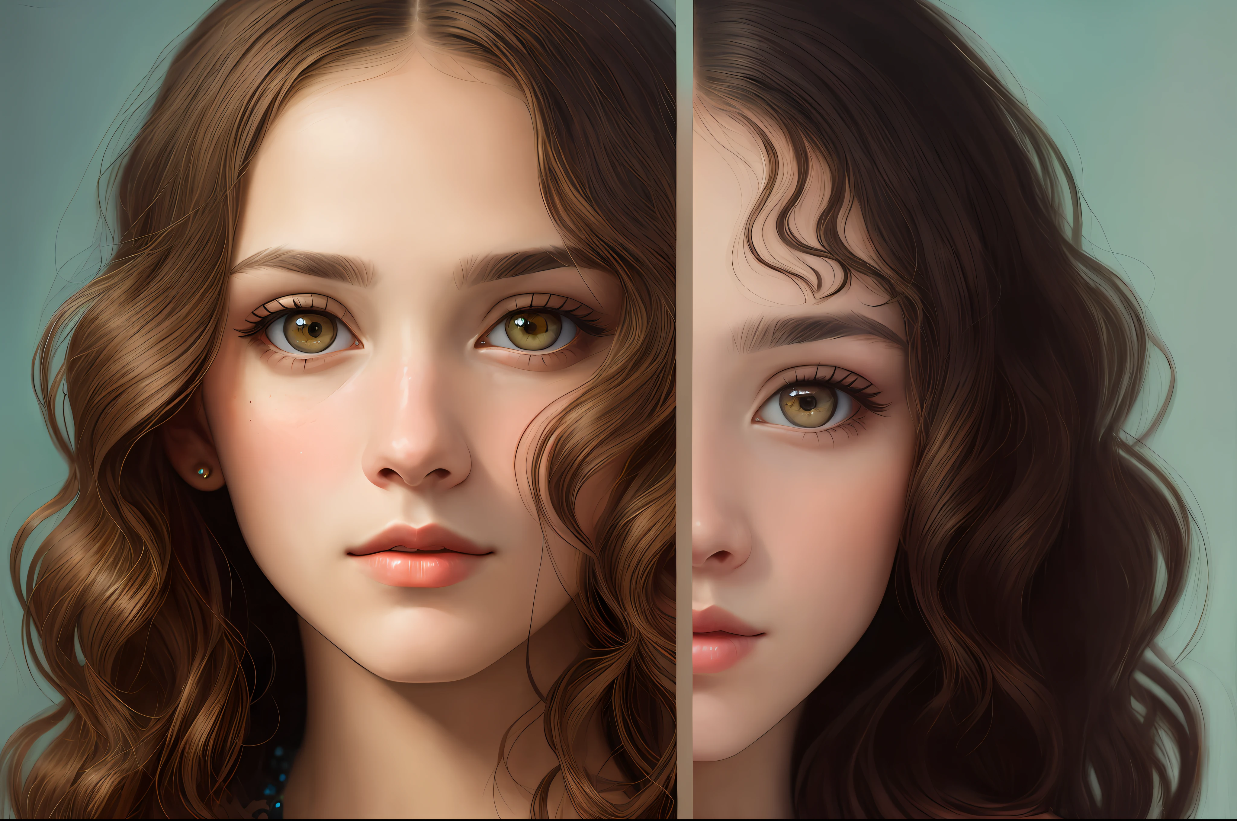 oil painting by Leonardo da Vinci, realistic photography, closeup face of Jennifer Lopes with white and messy hair, her eyes are sweet and vibrant, her face is symmetrical, silky peach skin, soft torch luminosity on the face by REMBRADT, Adobe Illustration, Trending on Artstation, 8K, hd, cinematic, masterpiece, magnificent art, best quality