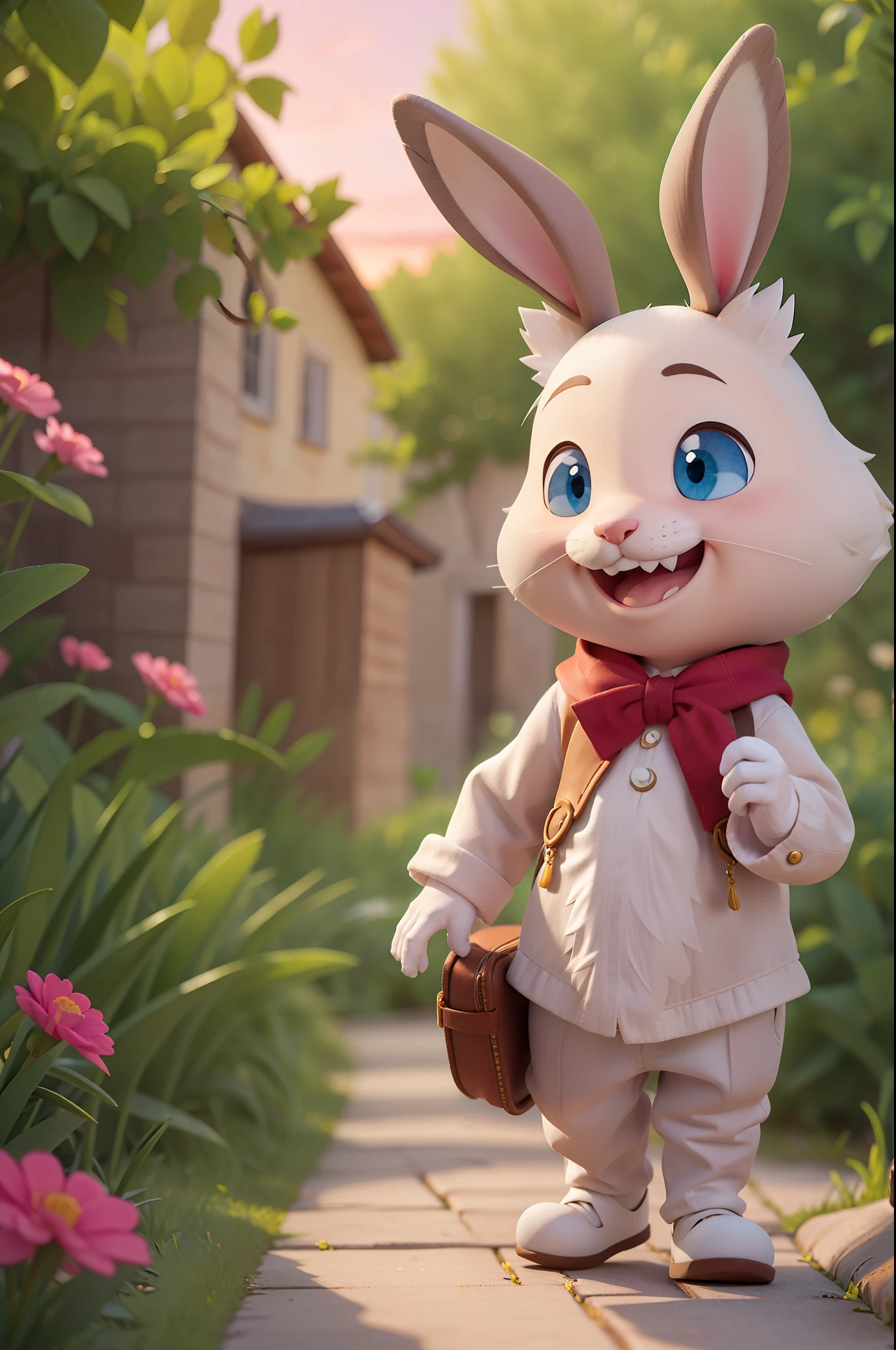 The little rabbit traveler smiled, his heart filled with glee,
For every step he took brought new mystery.
With each sunrise and sunset, his spirit soared,
As he embraced the magic the world adored.