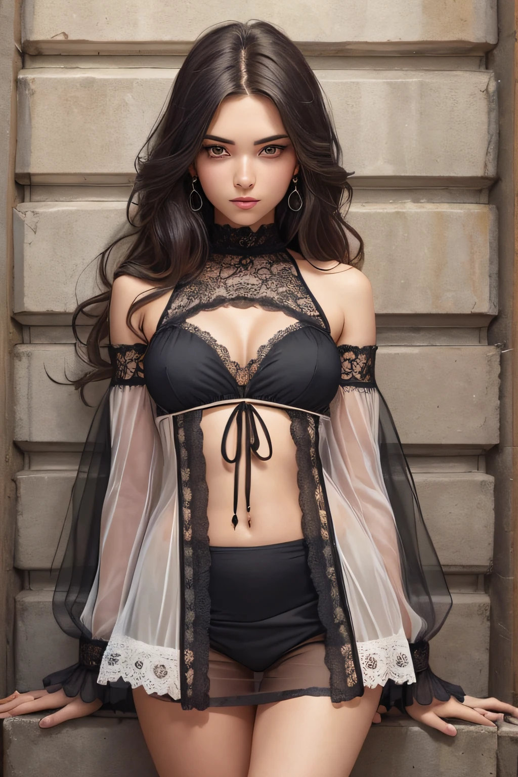 beautiful girl, full body, ((detailed face)), ((expressive eyes))