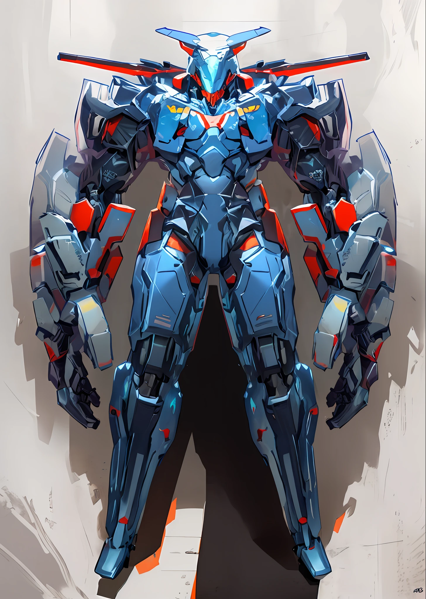 a close up of a robot with a large body and a large arm, armored core style mecha, mecha suit, full body mecha suit, cool mecha style, anime mech armor, full body red mech, an anime large mecha robot, metal gear mech, mecha armor, modern mecha anime, intricate assasin mecha armor, red mech