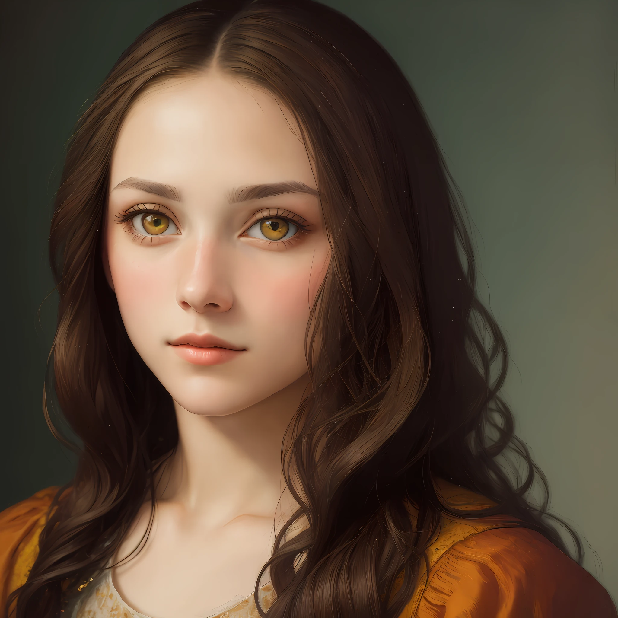 oil painting by Leonardo da Vinci, realistic photography, closeup face of Jennifer Lopes with white and messy hair, her eyes are sweet and vibrant, her face is symmetrical, silky peach skin, soft torch luminosity on the face by REMBRADT, Adobe Illustration, Trending on Artstation, 8K, hd, cinematic, masterpiece, magnificent art, best quality