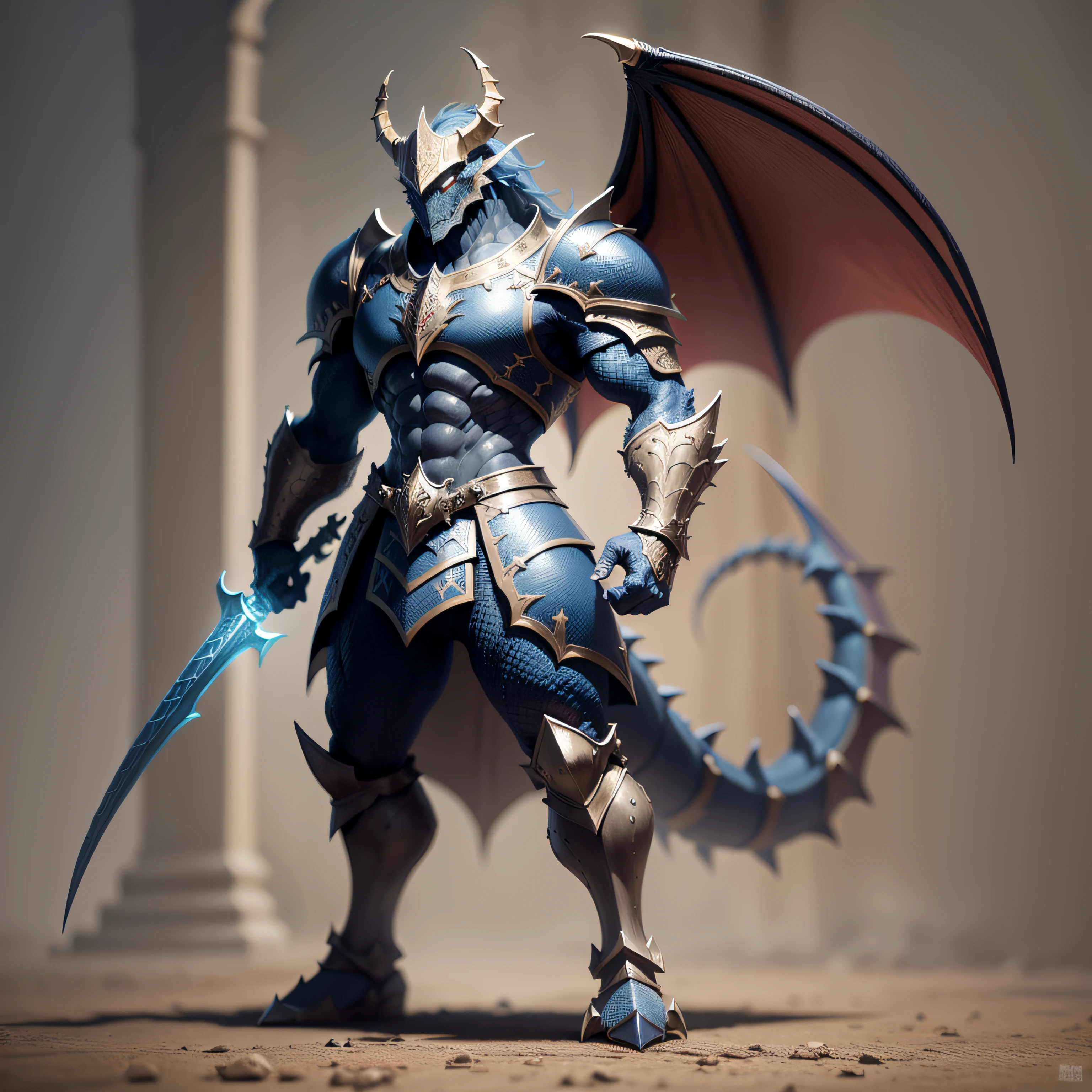 masterpiece, best quality, ultra-detailed, man in jumping ninja position, with black and red detailed dragon armor, swords on his back. --auto