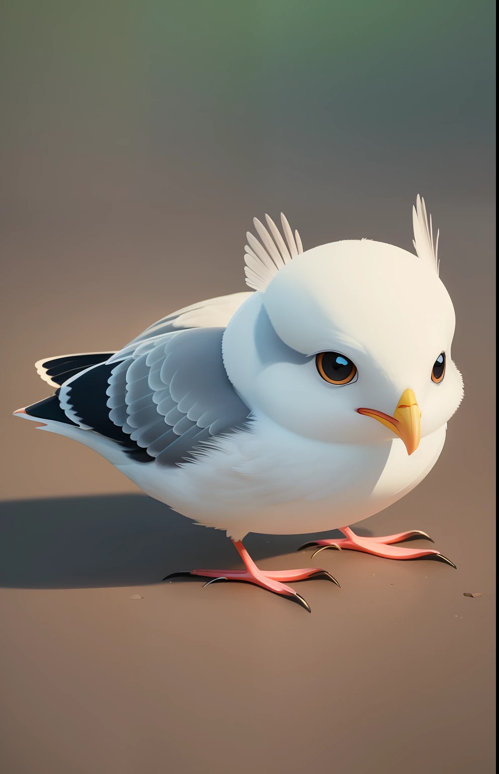 (masterpiece), (best quality), (ultra-detailed), (full body: 1.2), Super cute, Baby, Pixar, Seagull, Bright eyes, Cute, Delicate and thin, Fairy tales, Incredibly high detail, Pixar style, bright color palette, natural light, simple background with pure colors, Octane rendering, trend on Artstation, gorgeous, ultra wide angle, 8k, HD, realistic