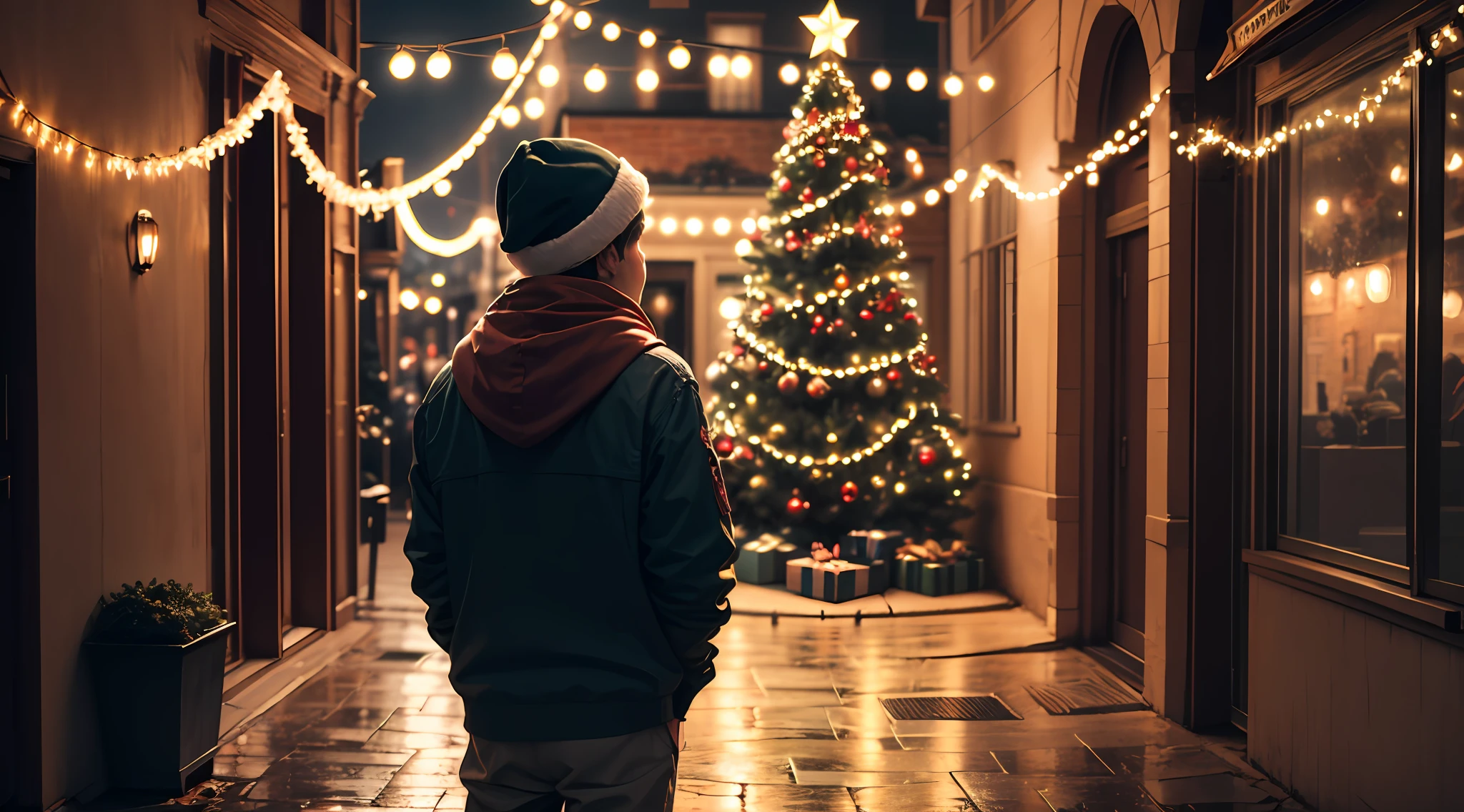 Background image Christmas Lights Site
