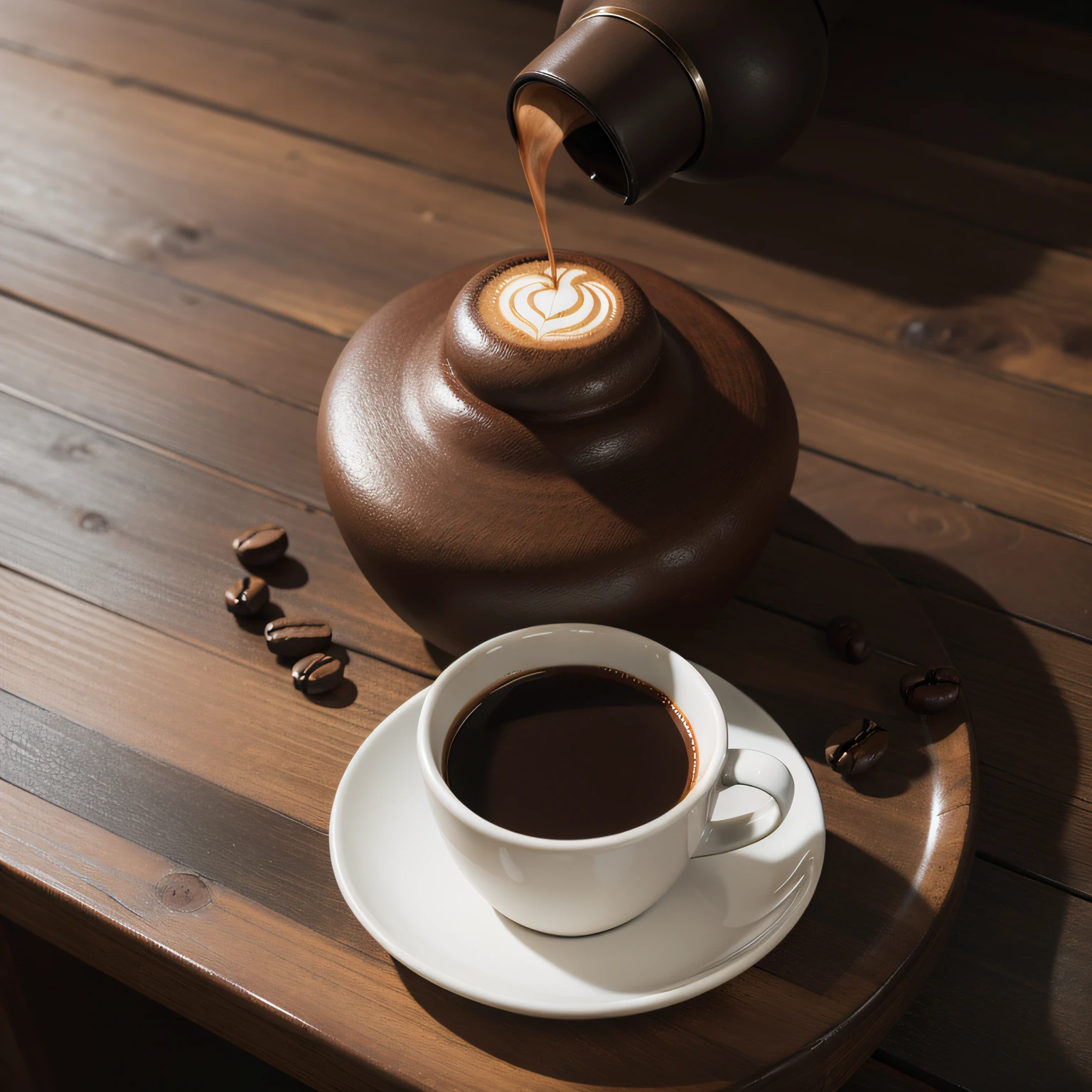 Degrees of coffee roasted very realistically --auto