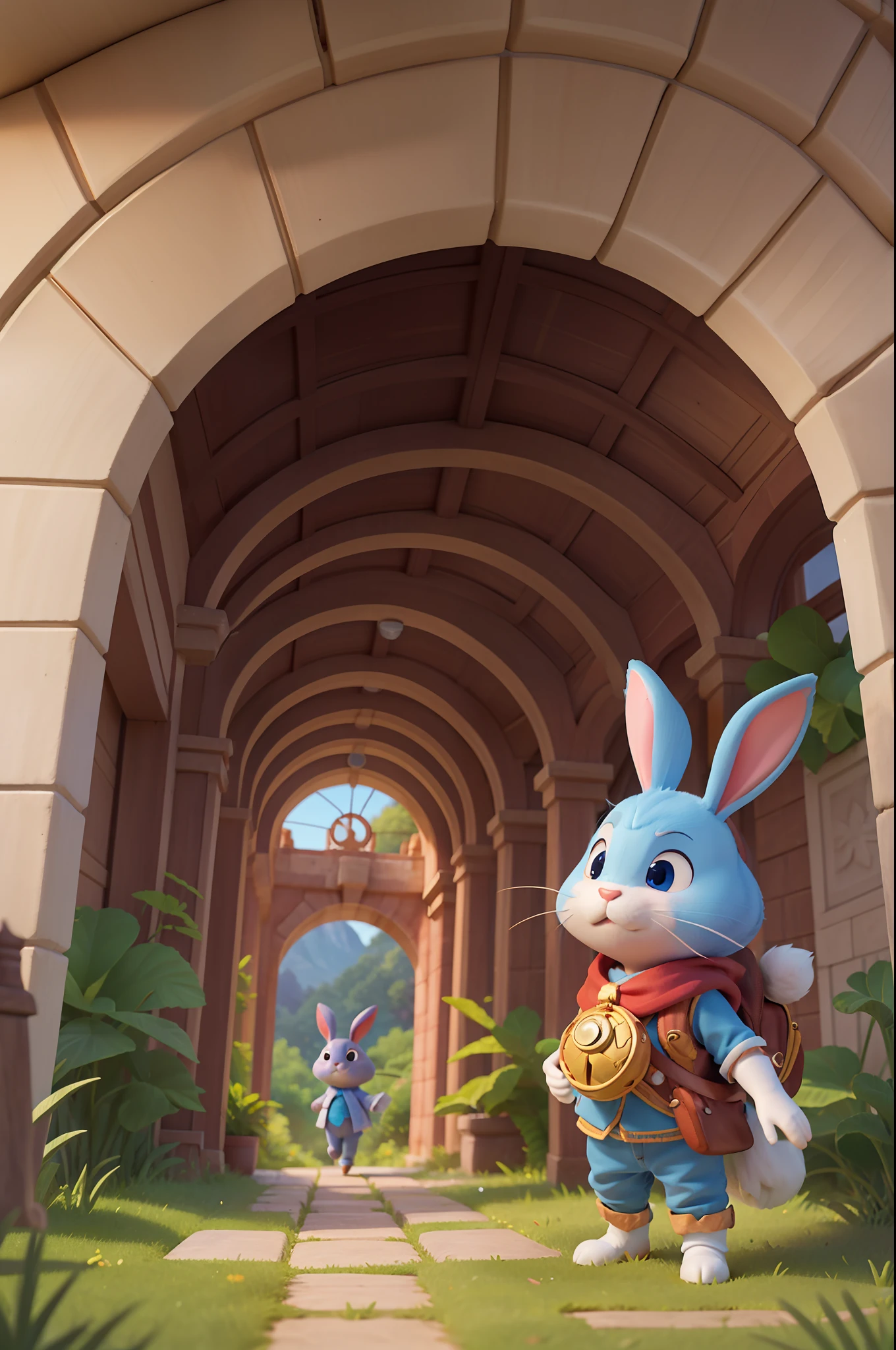 Chapter 1: The Beginning of Adventure: In a land of dreams, where wonders unfold, There lived a little rabbit named Chamusca, traveler, adventurer and daring