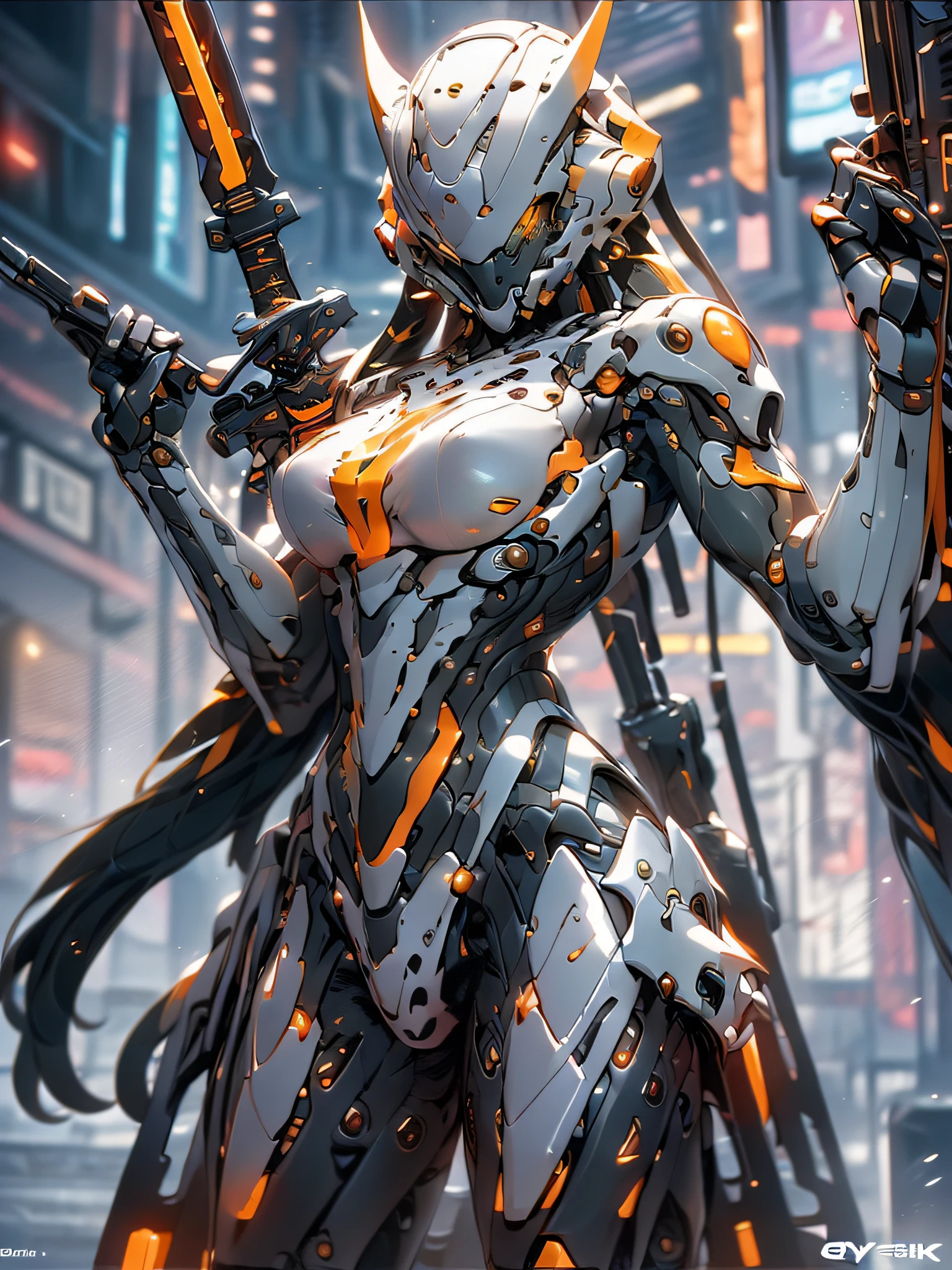 ((ultra detailed CG, 8k)), 1woman, green hair, yellow eyes, (perfect body), with cybernetic wings, in the futuristic setting, with a sovereign look at the audience, (cyberpunk style lighting), (fine details), (hyper detailed).