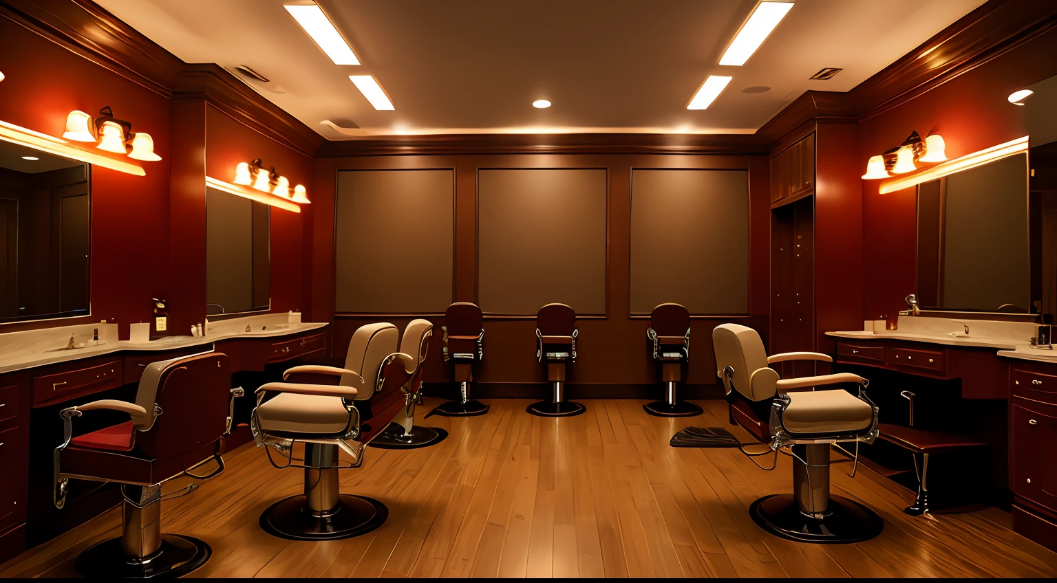Make a front-view barber pole barbershop with extremely detailed and crisp cinematic dark lighting, grain of film, 8k, best quality, masterpiece