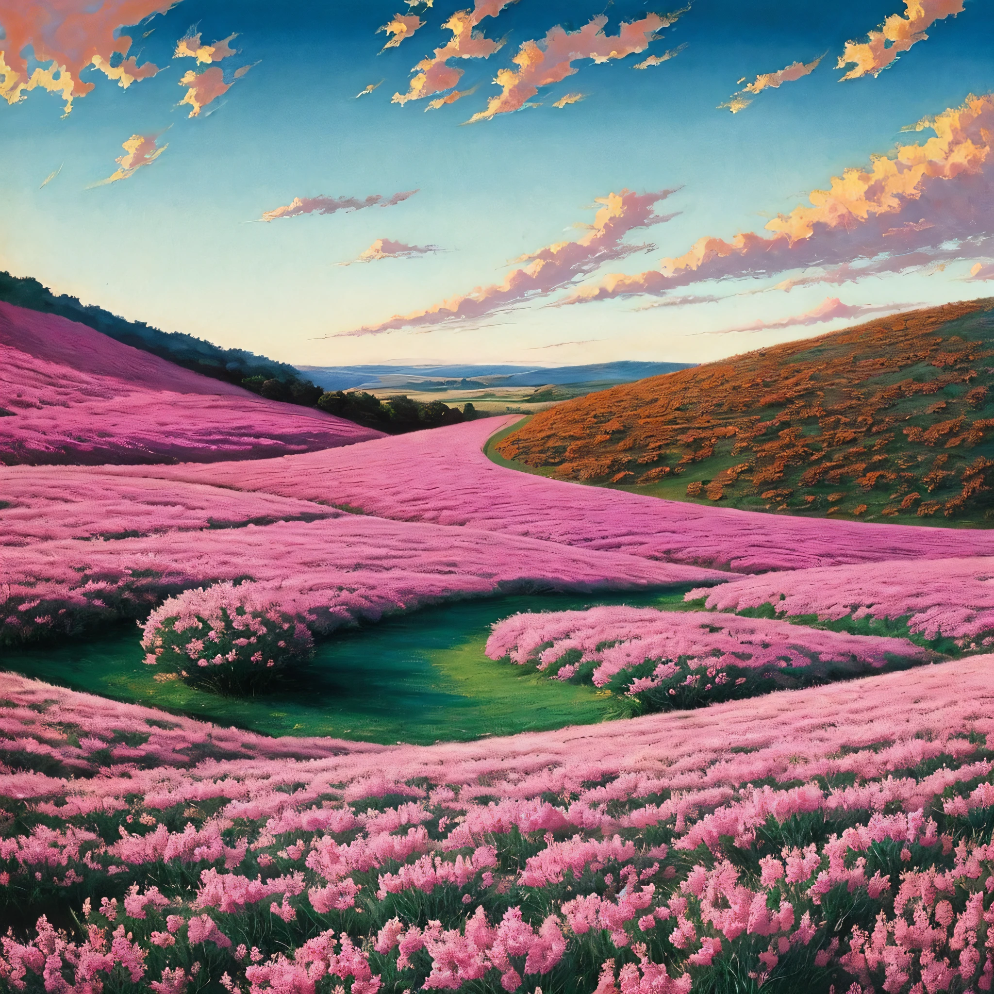 cottoncandy land, 1920s painting