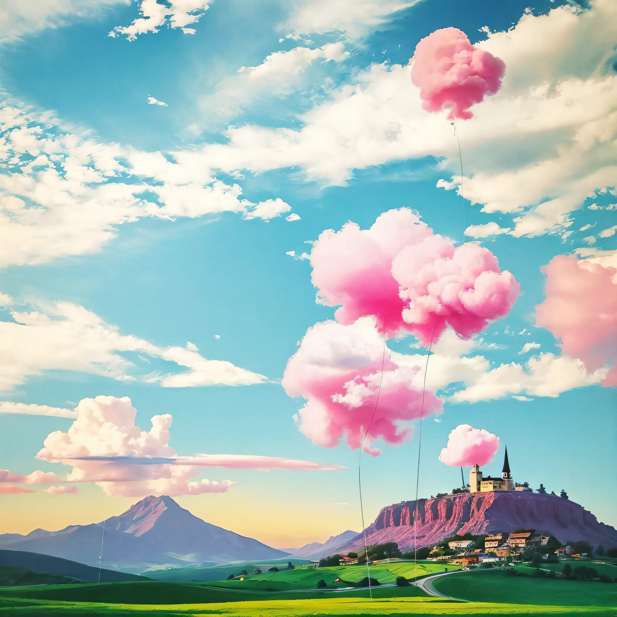 cottoncandy land, 1920s painting