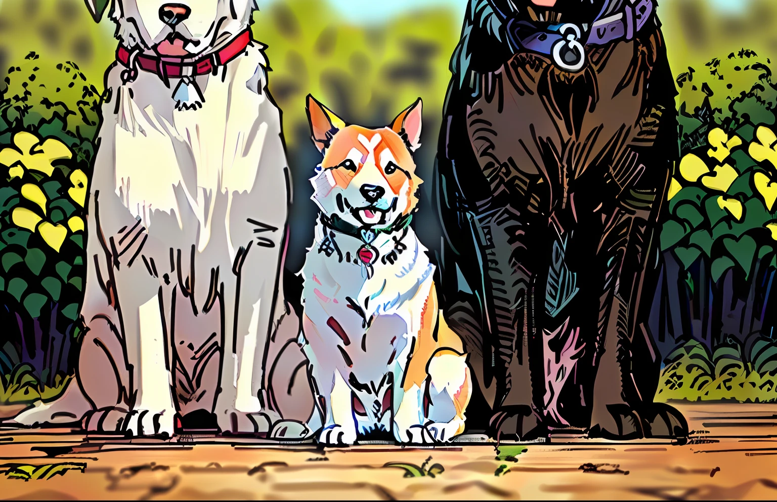 there is a dog that is sitting on the ground looking up, very handsome, mischievous!!, looking to the side off camera, very detailed!, labrador, puppy, a handsome, aww, looking from side!, white labrador retriever face, begging, front facing!!, inquisitive look, very very realistic, a wide full shot, also very detailed