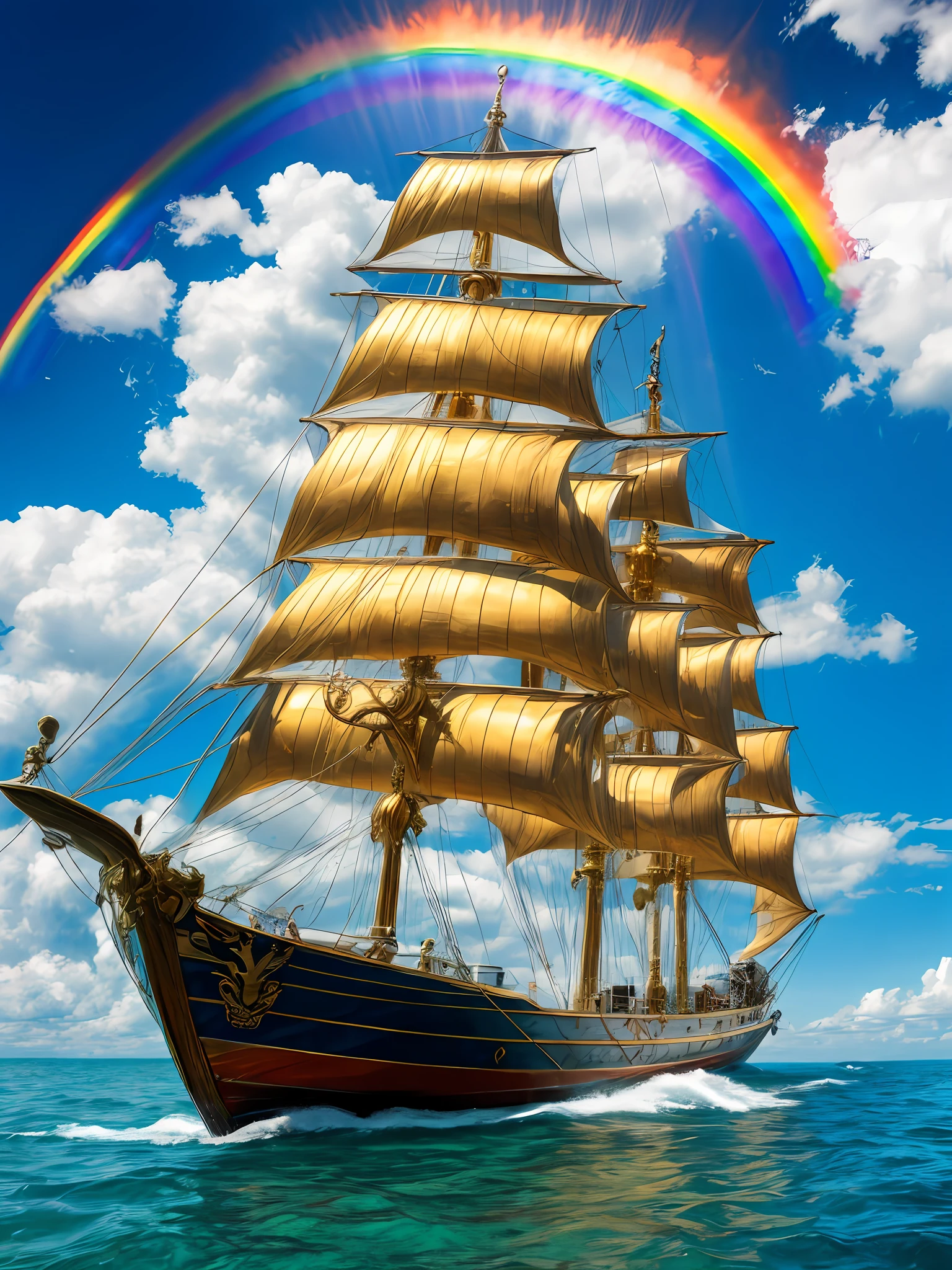 boat, pirate, furry, gold, alcohol, rainbow,
