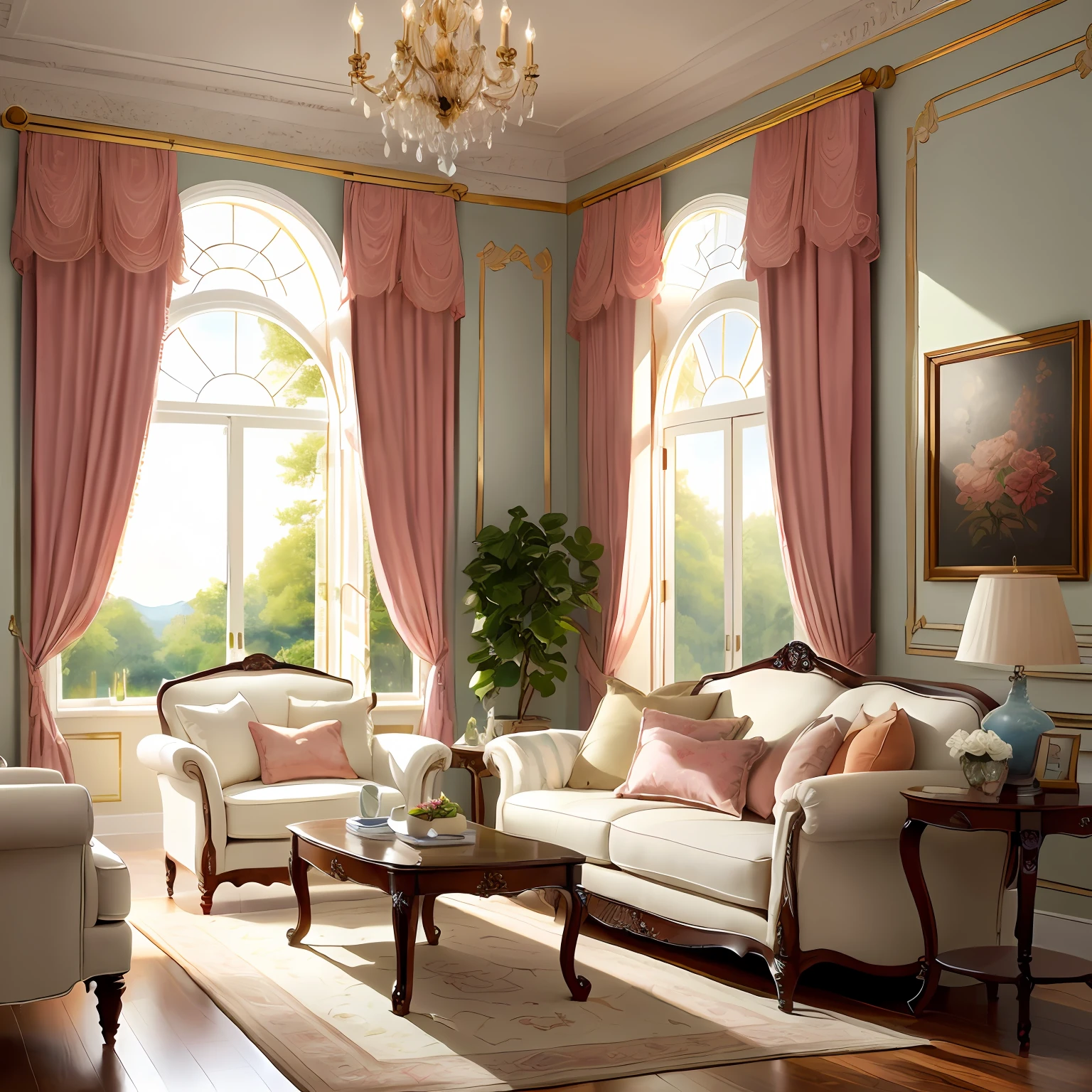 2. Combination of navy and wine red:
- Paint the walls in a deep navy blue with burgundy stripes as accents.
- Use chic chandeliers and pendant lights to create a warm light.
- Seats and curtains are made of wine red to create a calm atmosphere.