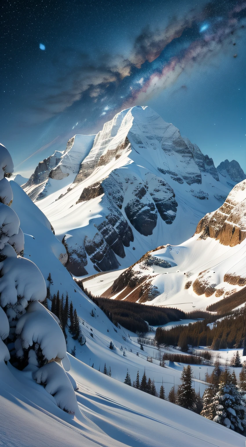 Majestic photos of nature, such as snow-capped mountains, vast oceans, dense forests, starry skies, to symbolize the greatness of God.