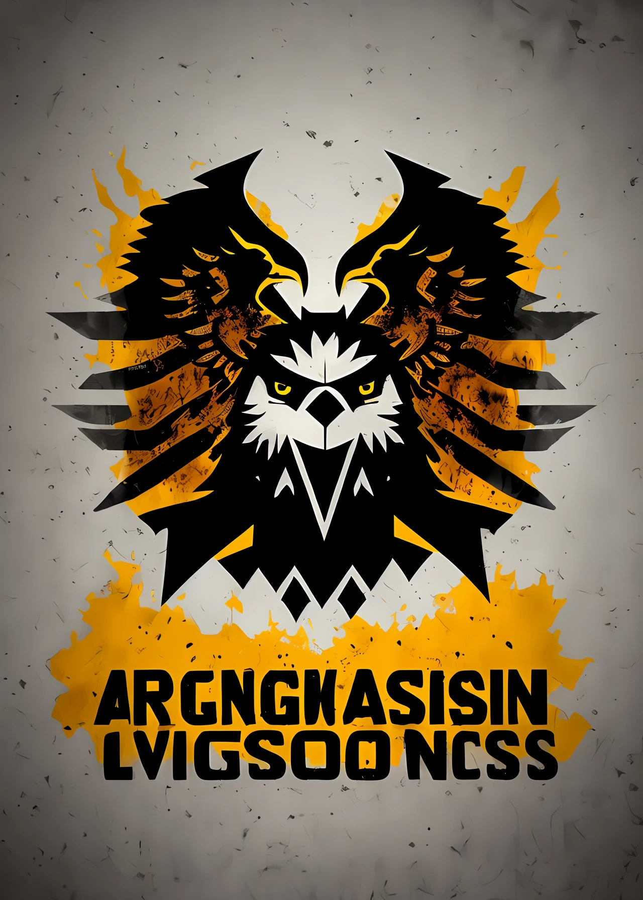 Create logo with angry eagle written visionary records