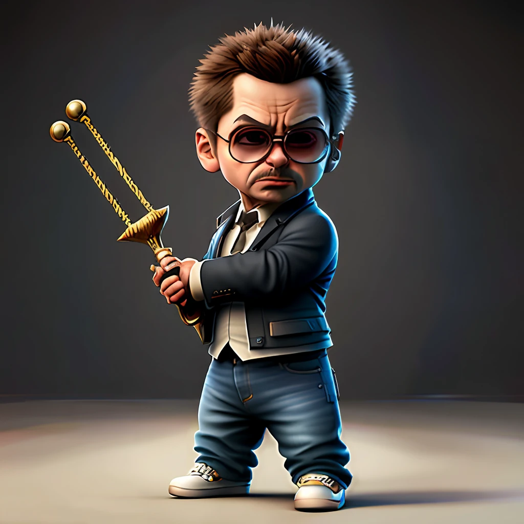 cbzbb, Tony Stark, personagem, fofo, pequeno, bonito, Devian Art, Trending Artstation, Digital Art, Detailed, Cute, Realistic, Humanoid, Character, Minúsculo, Cinematic Sho, Cinematic Lights, Tony Stark