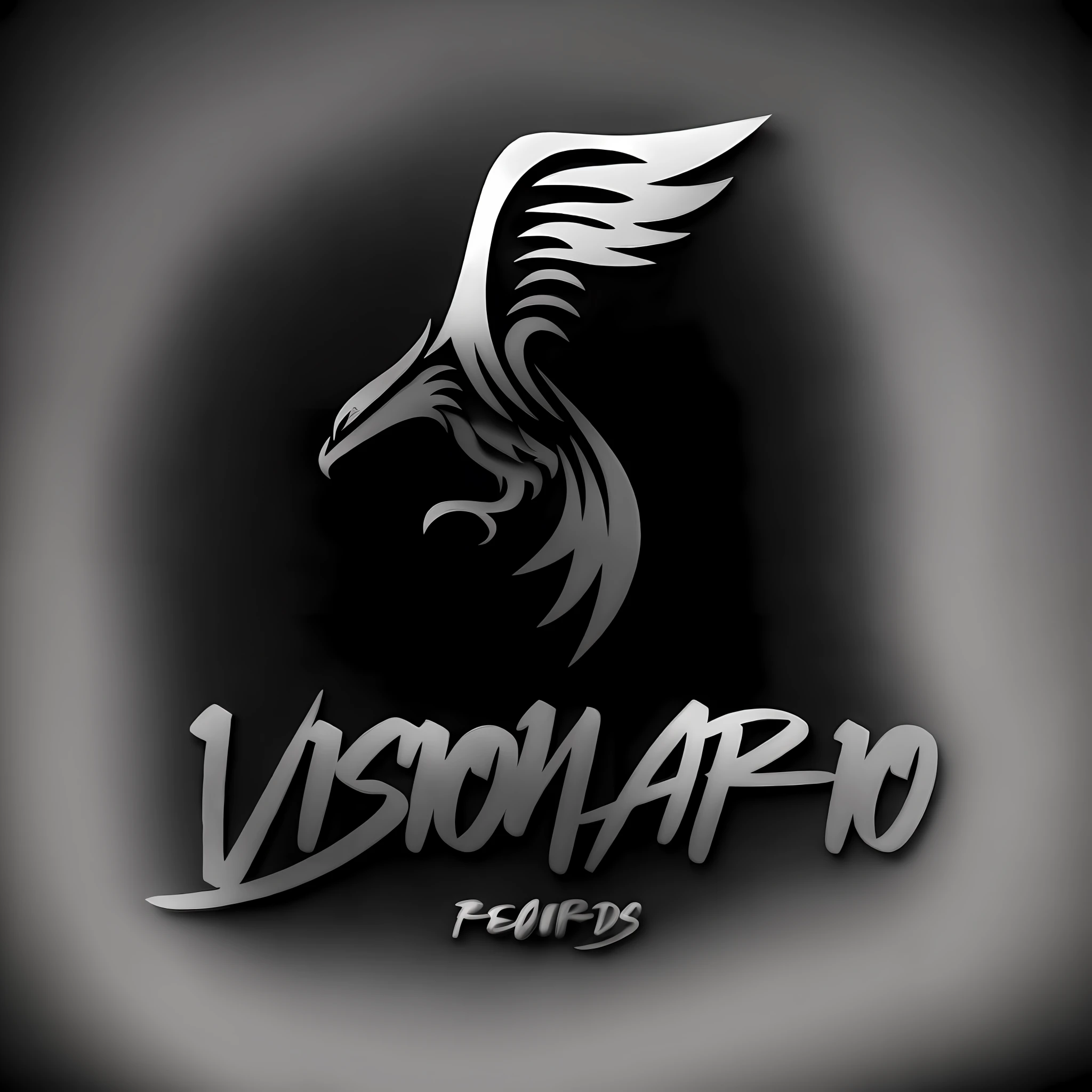 a black and white logo with a bird flying over it, vision, visions, inspired by Veno Pilon, visionary, inspired by Ramón Piaguaje, visual, inspired by Telemaco Signorini, inspired by Romano Vio, vector, inspired by Oswaldo Viteri, logo, logo, vision quest, inspired by Jorge Velarde