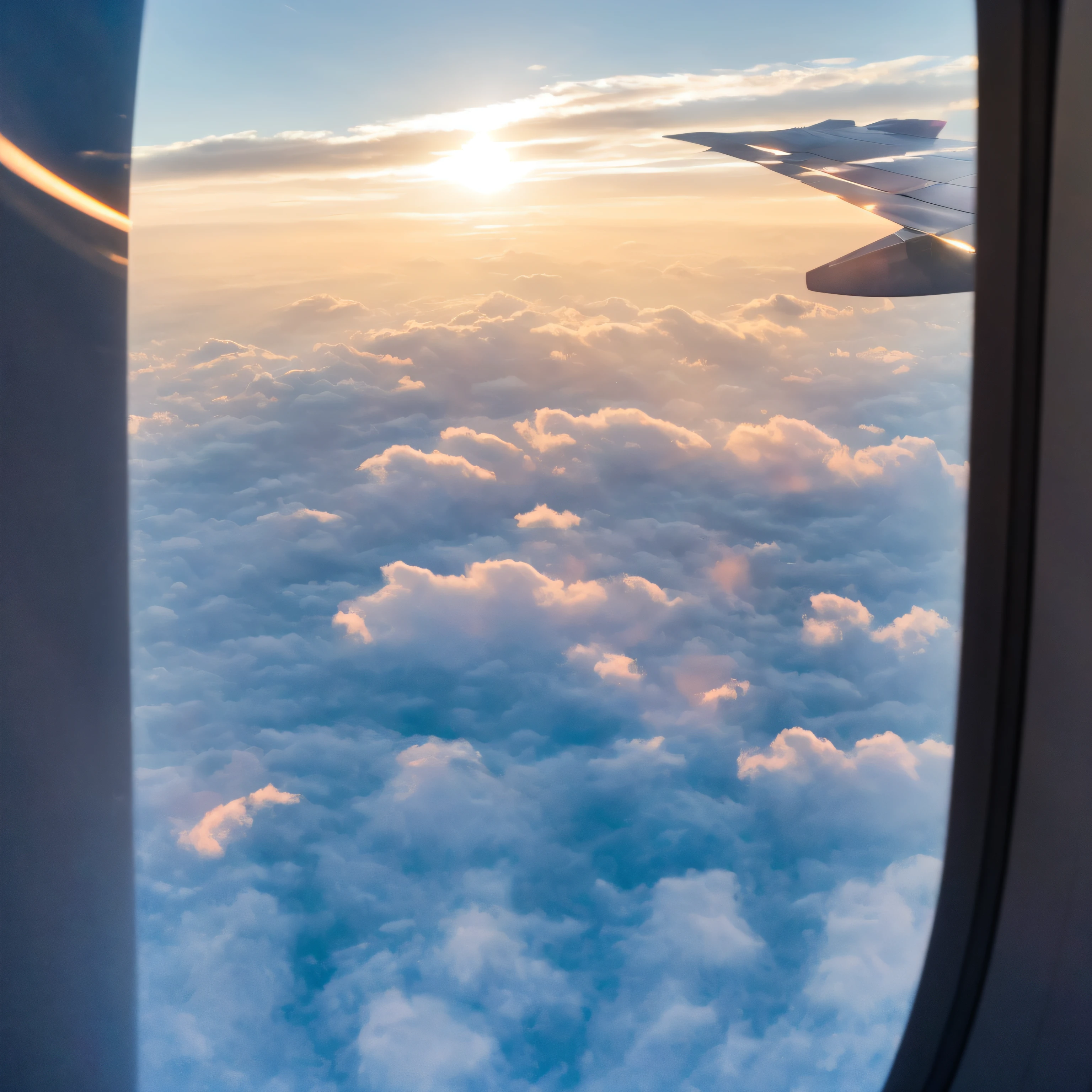 photorealistic shot of natural terrain, masterpiece, ultra high res, (photorealistic:1.5), view from airplane window, cloudy day, sunshine, ciinema lighting, insanely detailed, hyper realistic, intricate design, fine details, --auto