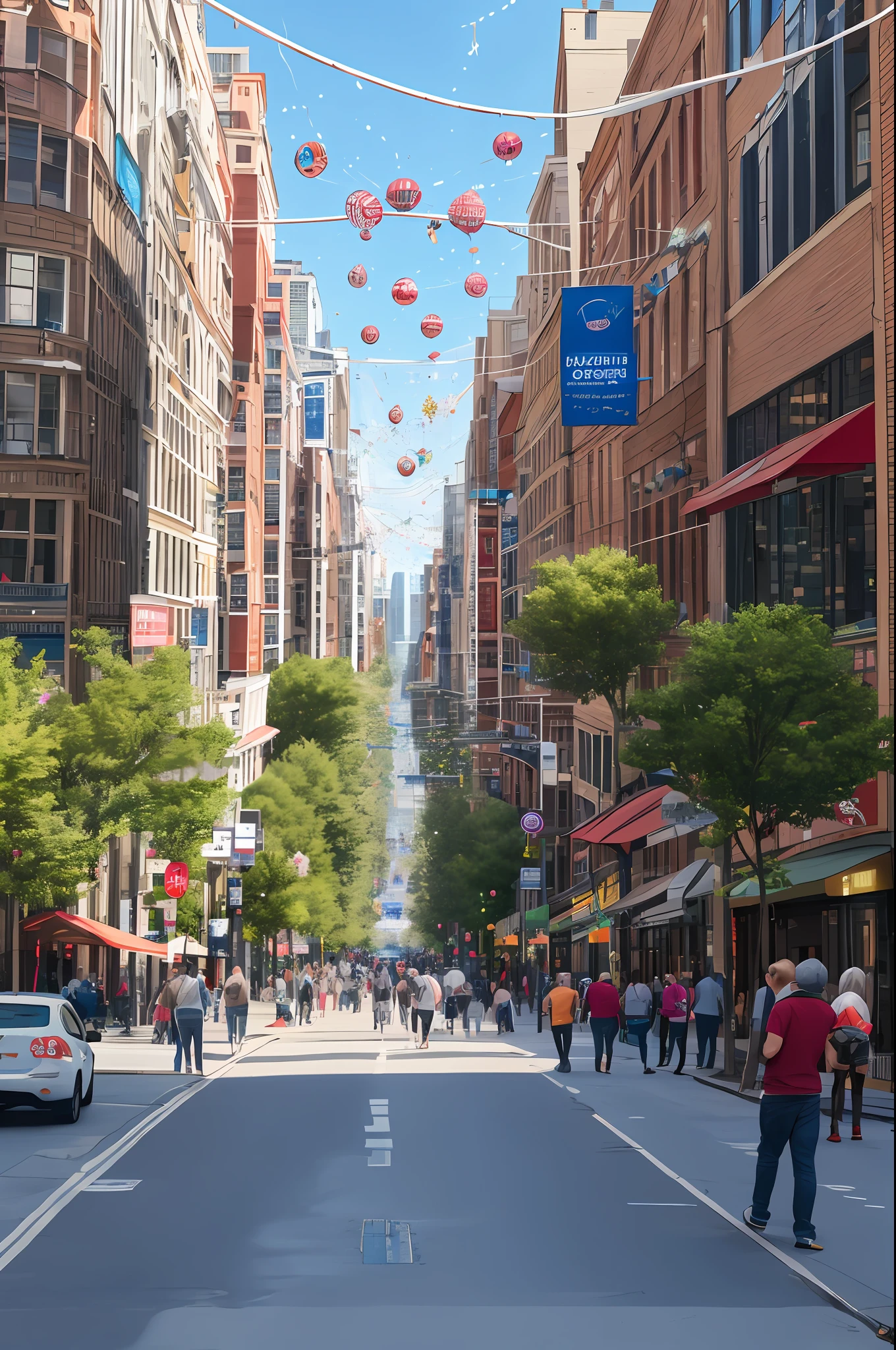 This downtown setting reflects the diversity and vitality present in urban areas. It is a combination of natural and man-made elements, creating a unique and pulsating atmosphere. It is in this environment that people meet, move, do their daily activities and contribute to the vibrant energy of a city in constant motion.