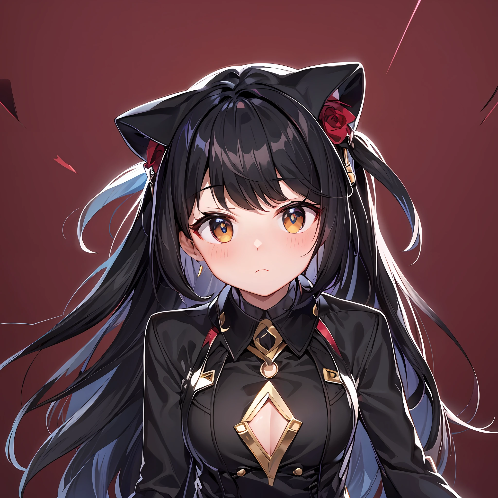 black hair,