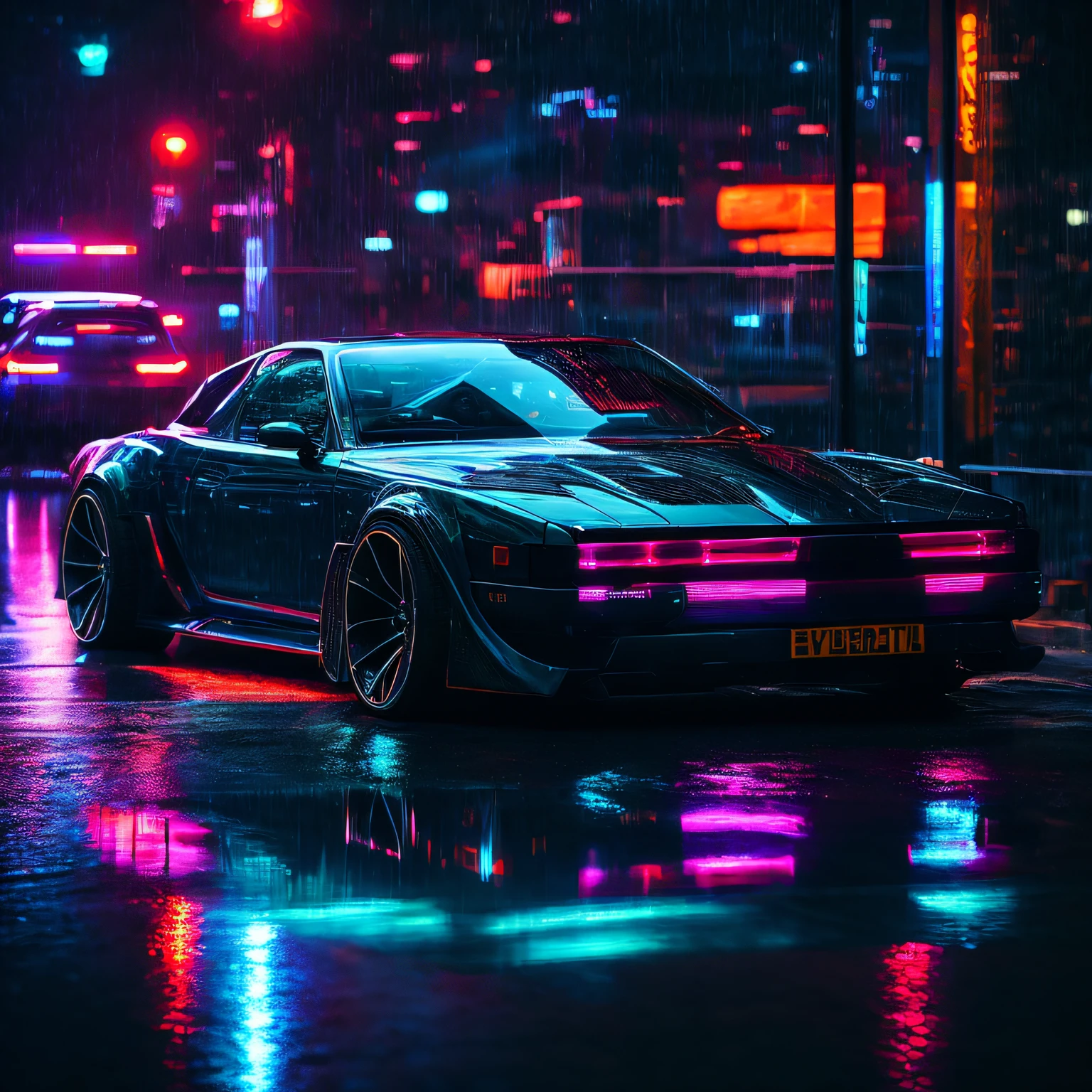 RAW, Masterpiece, Super Fine Photo,, Best Quality, Ultra High Resolution, Photorealistic, Sunlight, Automotive, Incredibly Beautiful, caarroclassico, black, highly detailed background, detailed car, intricately detailed busy background, exquisite, gorgeous, milky, highly detailed metal, realistic detail, visible leather, sharp focus, volumetric mist, 8k uhd, dslr, high quality, film grain, dark metal, photorealism, lomography, night photo,  classic sports car, developed city, translucent --auto