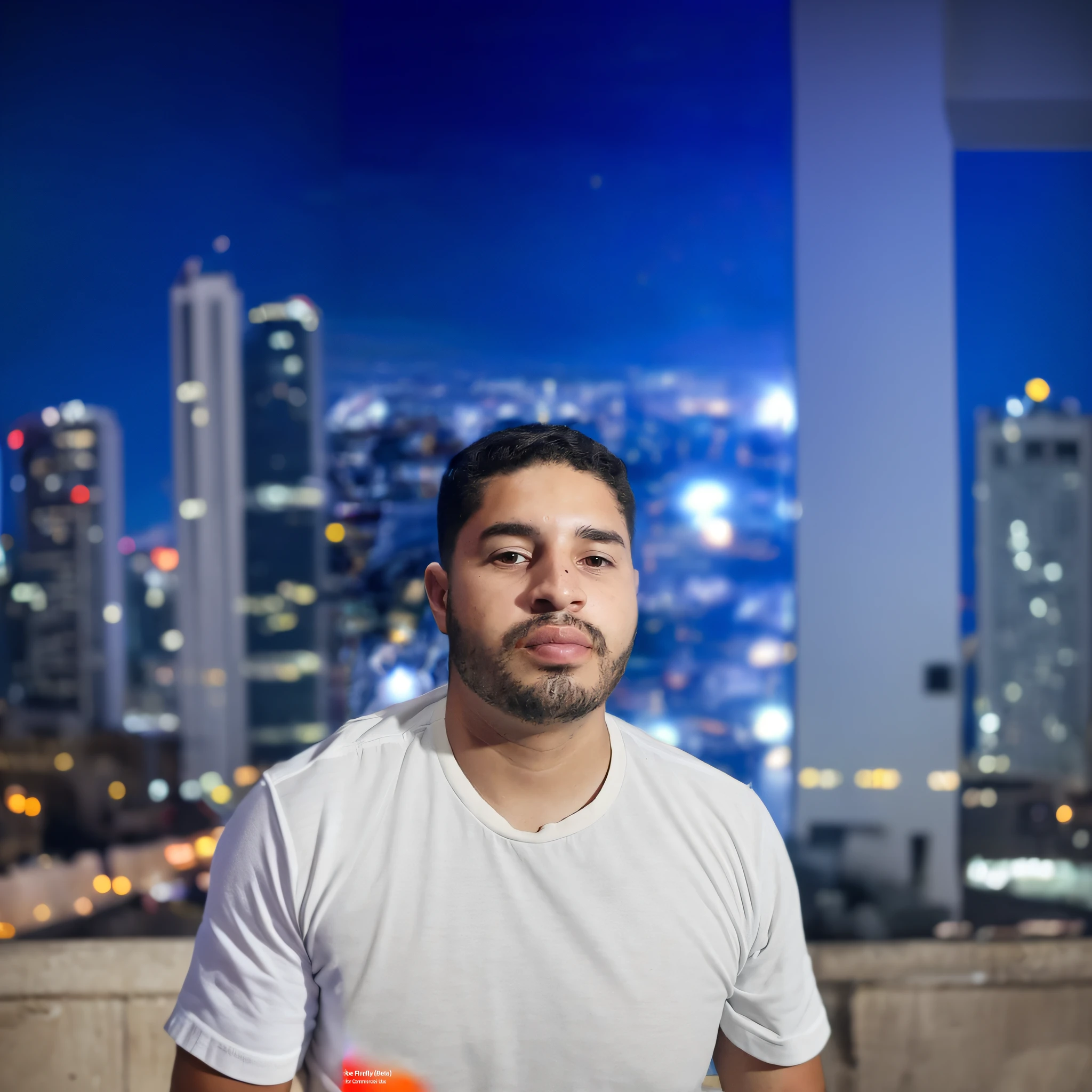 arafed man with a white shirt and a city in the background, mohamed chahin, amr elshamy, headshot profile picture, emad mostaque, ismail, professional profile picture, very very low quality picture, taken in the early 2020s, portait photo profile picture, ahmad merheb, mohamed reda, profile image, profile pic