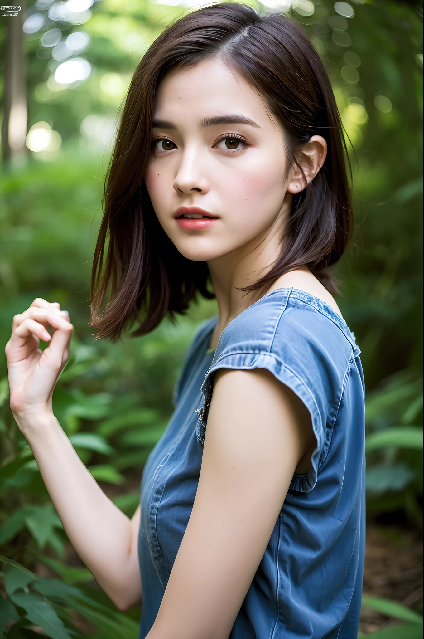 (8k, best quality, masterpiece, ultra highres:1.2) Photo of Pretty Japanese woman
beautiful 3-D photograph kawaii female emma watson in resident Evil, (devil beautiful multidaigmind entity:1.36) in disney rainforest forest tarot card style, beautiful enchanting fashion contemporary painting with a
