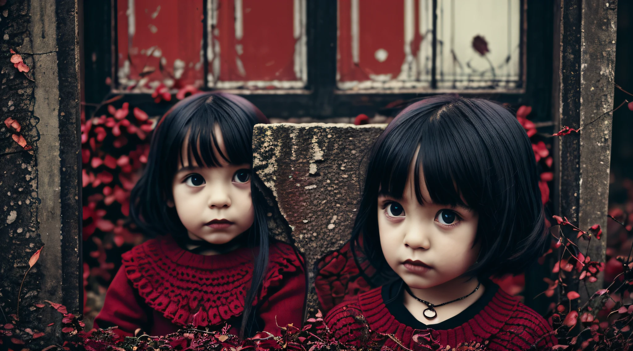 GOTHIC CHILDREN RED CLOTHES