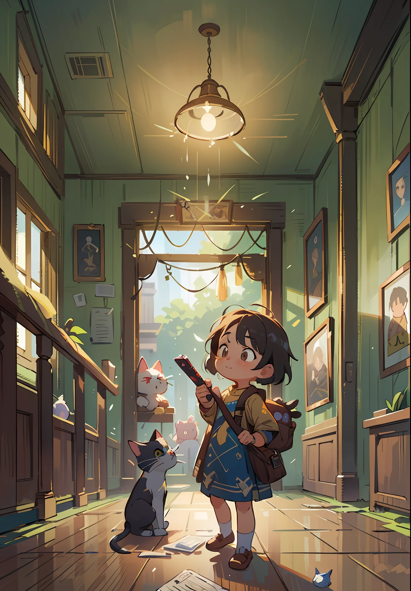 (masterpiece, top quality: 1.3), reflections, highly detailed, (highly detailed CG Unity 8k wallpaper), cinematic lighting, detailed backgrounds, dramatic, cute one girl saves cat, healing, crowd,