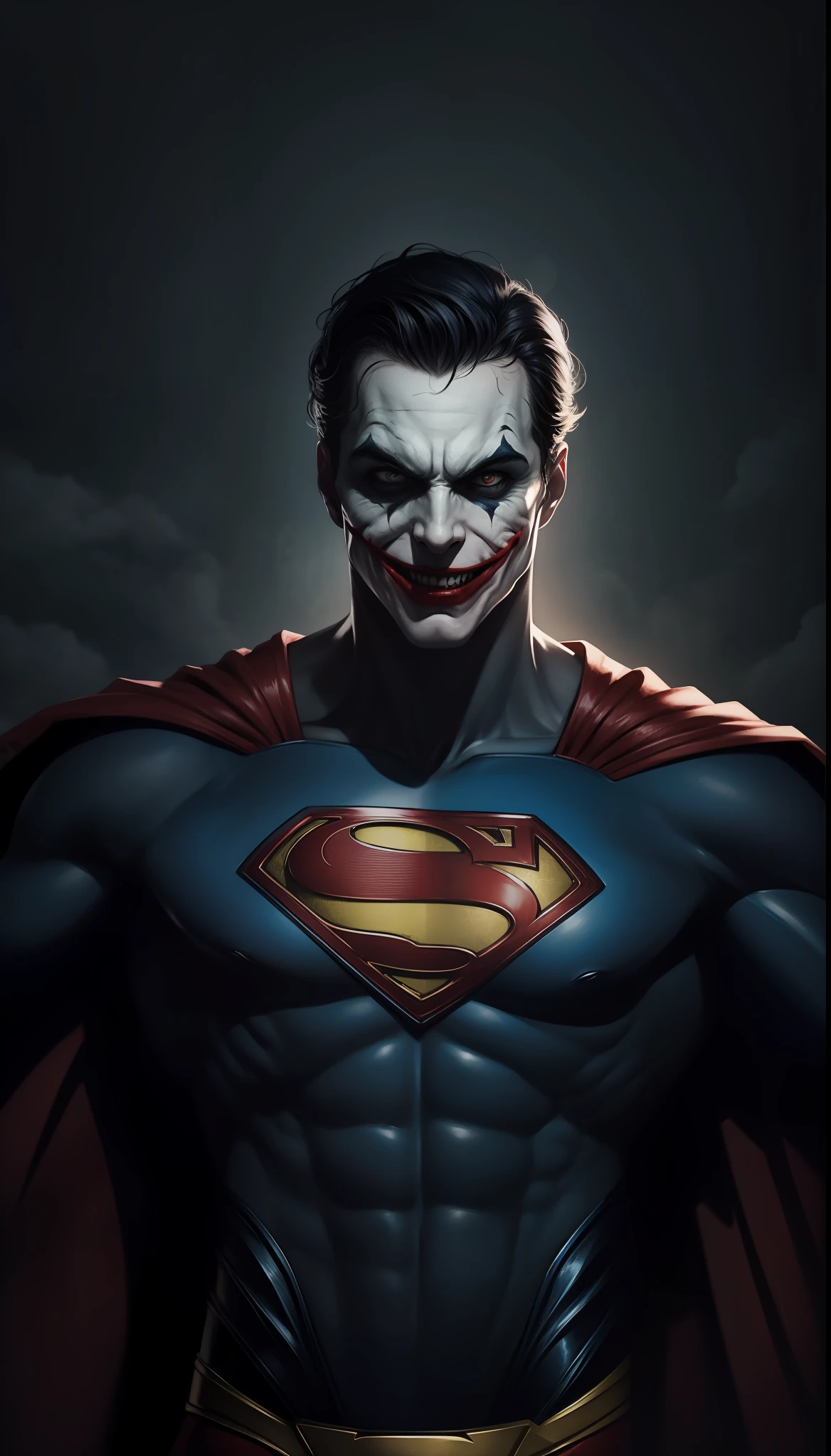 Superman + Joker macabre smile, 8k