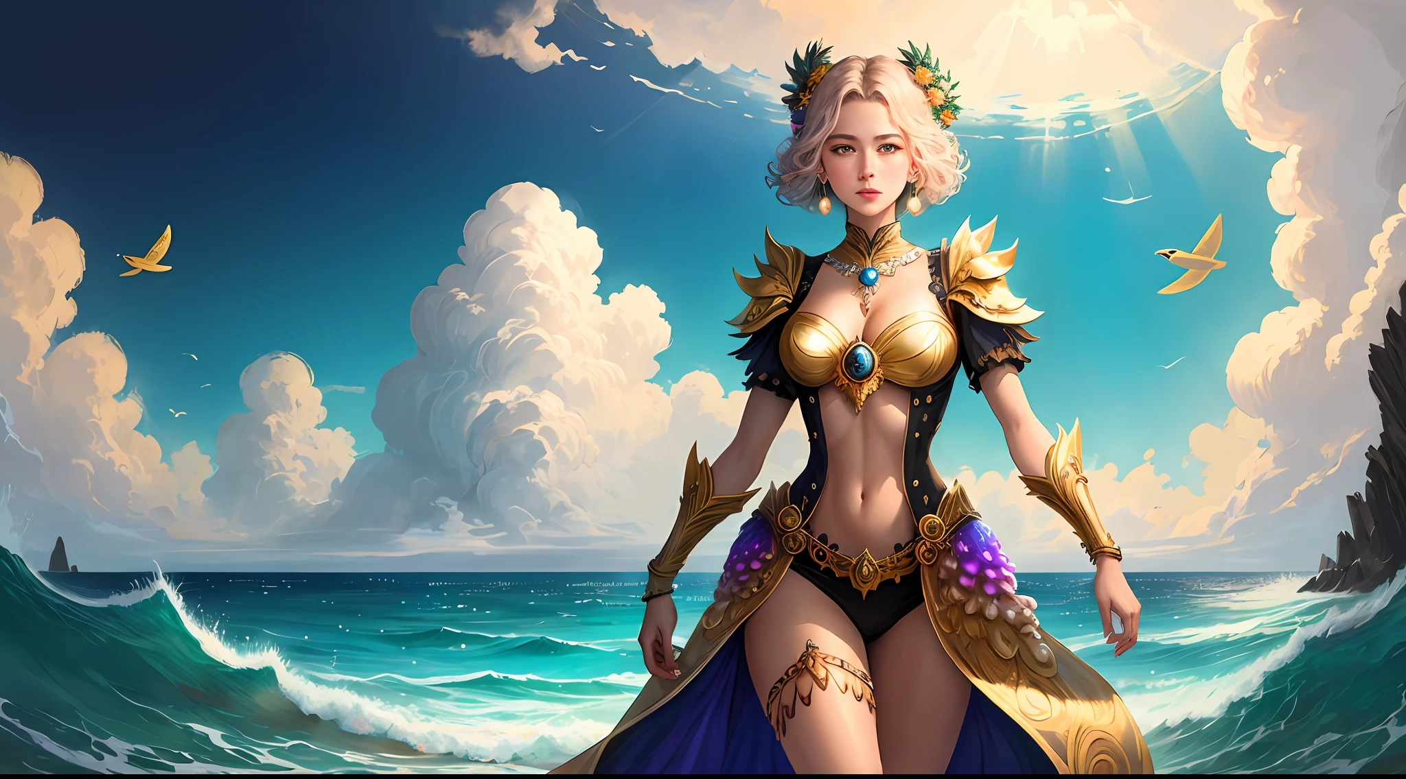 "Create a masterpiece of beautiful "giant ocean twisted Mandelbrot fractal shell, golden pearl nacre" with ultra-detailed concept art inspired. Unleash your inner Cu73Cre4ture programmer with the power of steady diffusion and bring your imagination to life! ", high detail, 8k