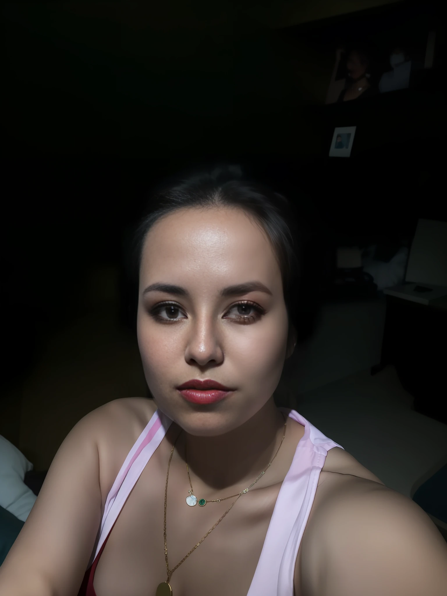 there is a woman sitting in a room with a necklace on, 30 years old woman, 3 0 years old woman, 30-year-old woman from cuba, 3 0 years woman, 3 , (38 years old), 2 7 years old old, 2 9 yearsear brazilian mile image