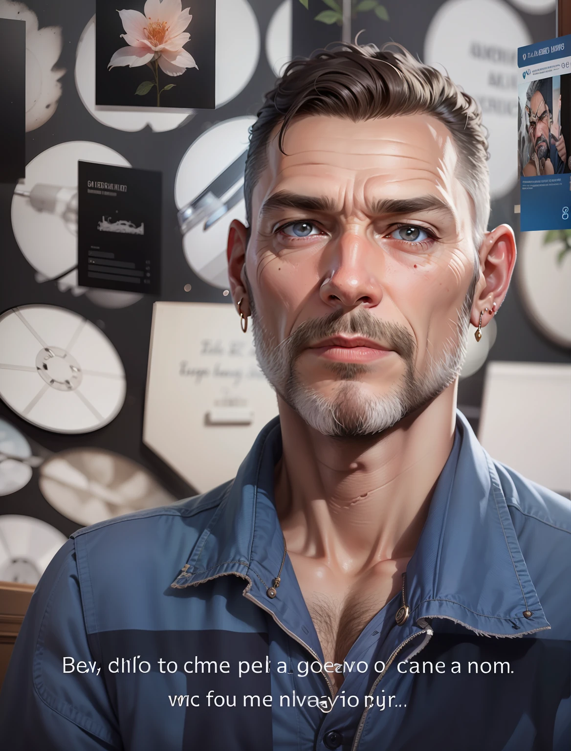 Leave this image in 8k, with skin of a person of 27 years, remove wrinkles, remove the beard, put a beautiful earring, more do not need to change the face Keep original --auto