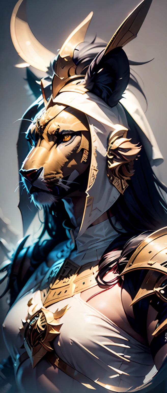3dcreature cute lion wearing knight armor with detailed floral ornament, 1boy, big eyes, chibi, Photorealistic, Hyperrealistic, Hyperdetailed, analog style, hip cocked, demure, low cut, black lace, detailed skin, matte skin, soft lighting, subsurface scattering, realistic, heavy shadow, masterpiece, best quality, ultra realistic, 8k, golden ratio, Intricate, High Detail, film photography, soft focus