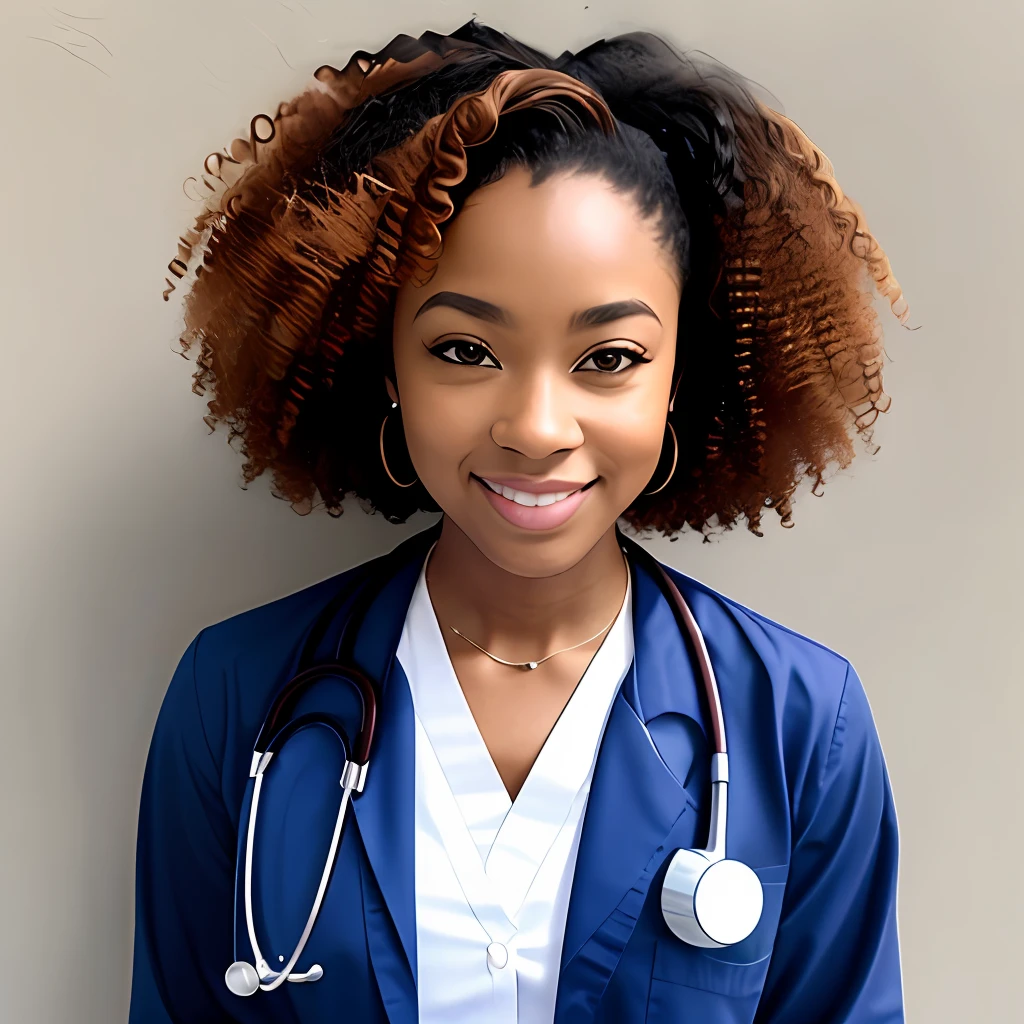 Curly-haired black doctor