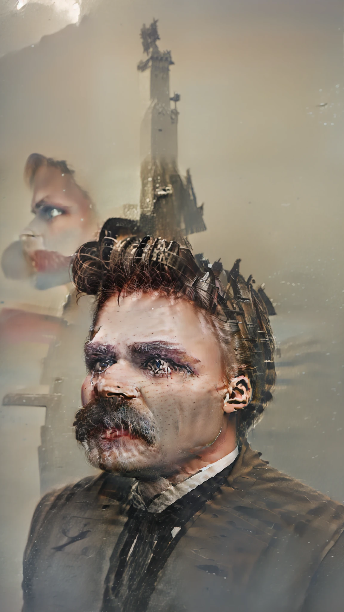 Generate an image of a rich man wearing this face