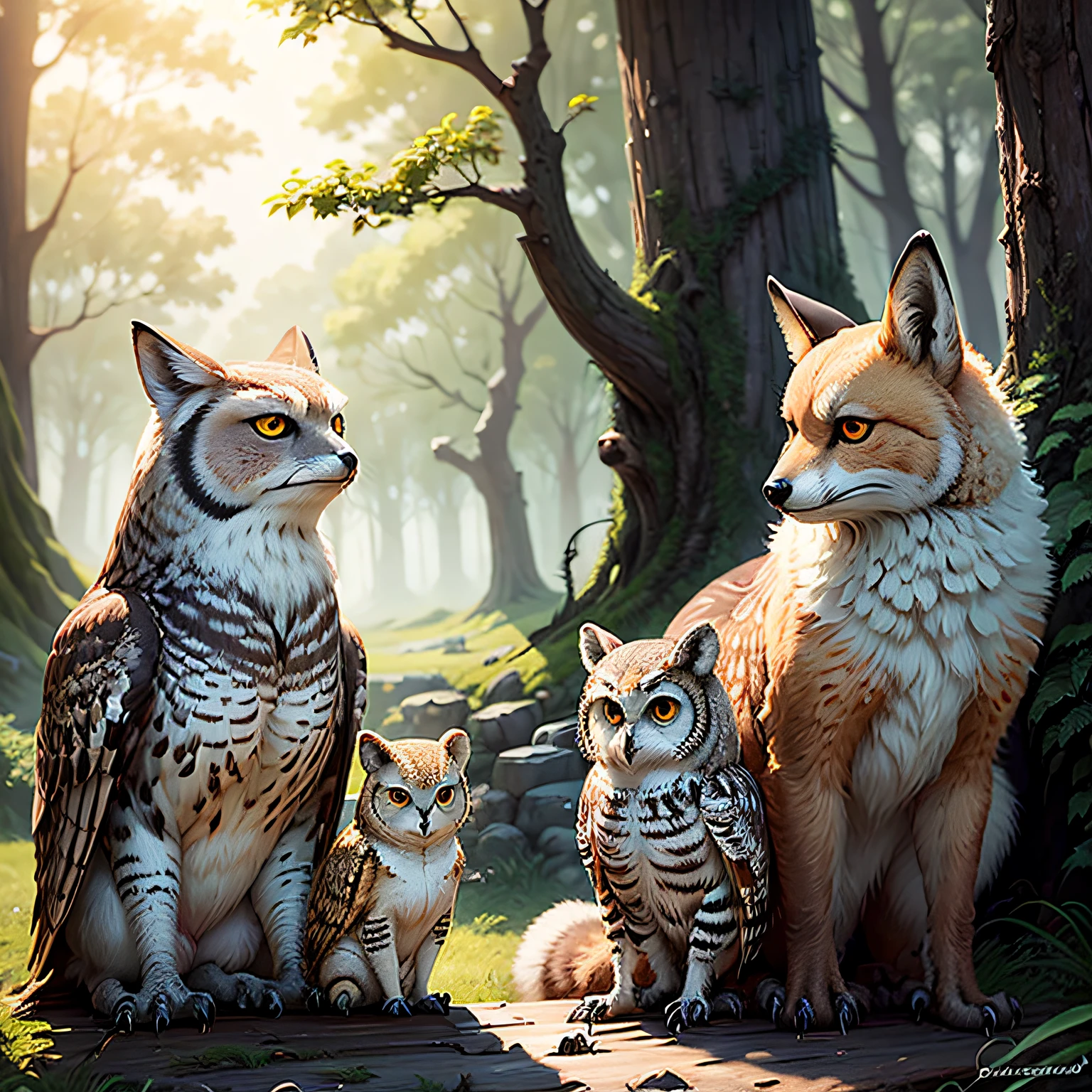 Enchanted, Clearing, Talking Animals, Fox, Owl, Bear, Stories, Friendship, Respect --auto