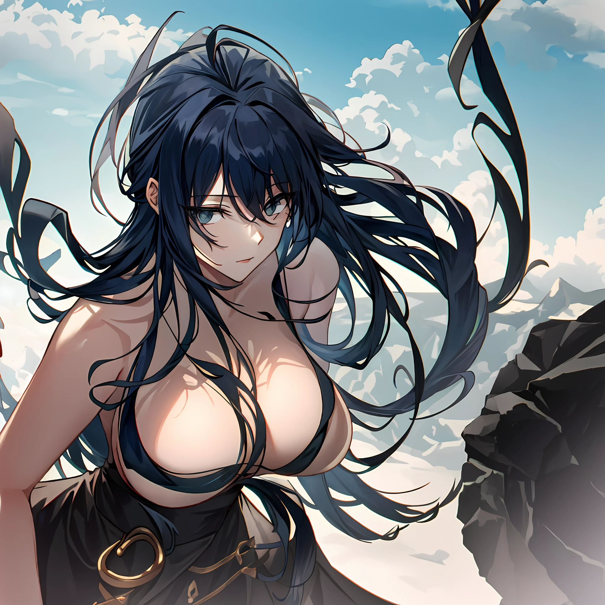 Makima (from chainsaw men) with large, naked breasts