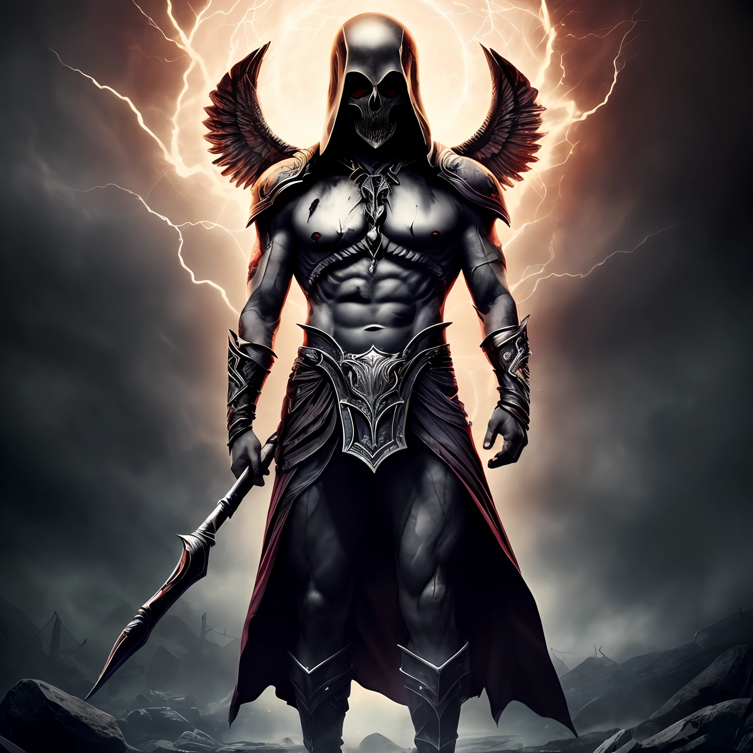 a powerful god of death, transcending, 4k, hight quality --auto